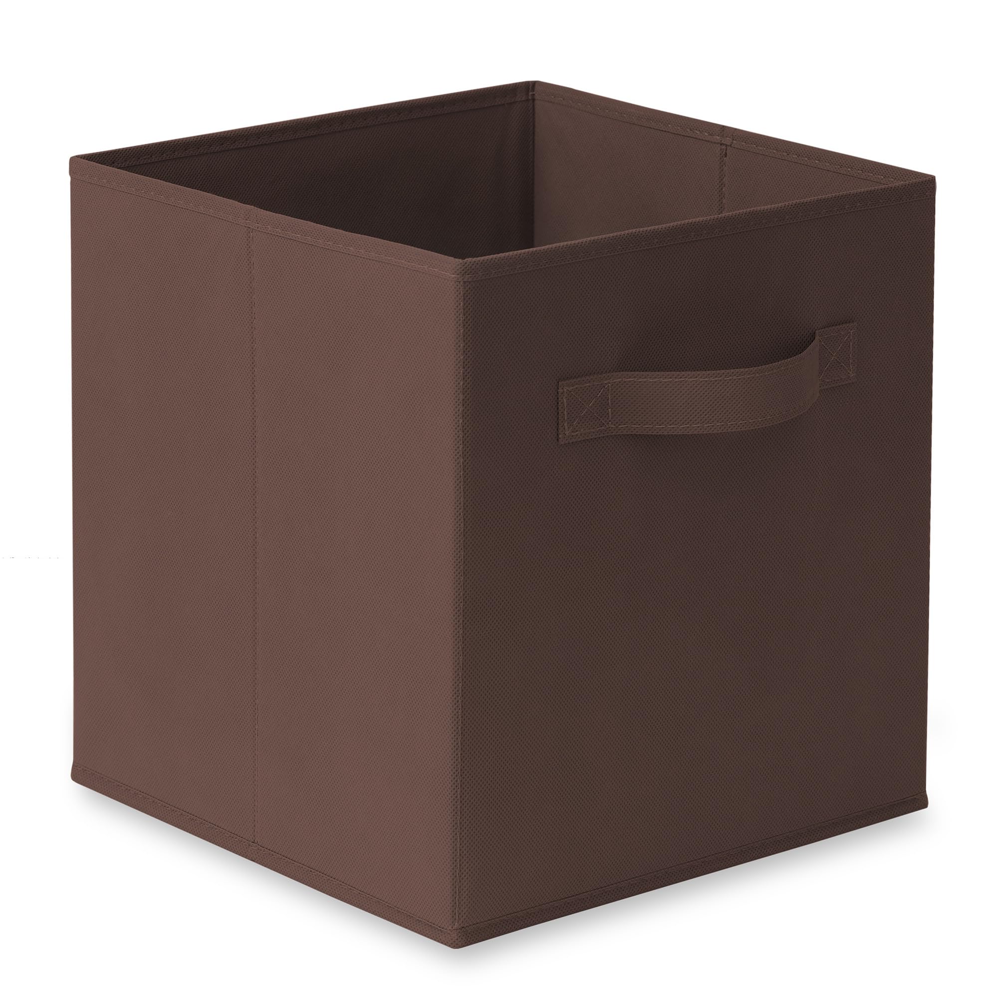 Casafield Set of 6 Collapsible Fabric Cube Storage Bins  Brown - 11'' Foldable Cloth Baskets for Shelves  Cubby Organizers & More