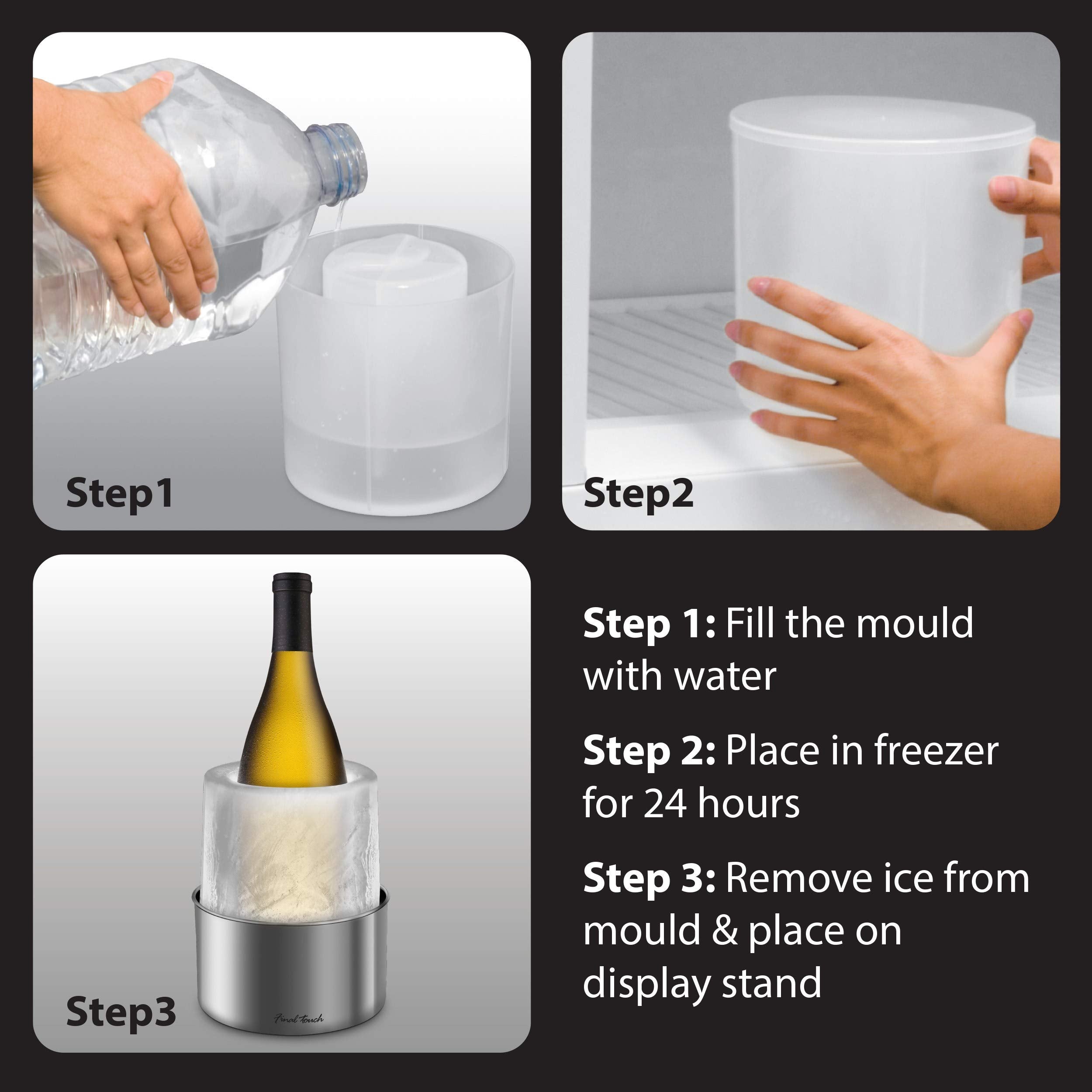 Final Touch Ice Bottle Chiller - Versatile Centerpiece For Special Events - Easy-To-Use And Long-Lasting Chill - Customize For A