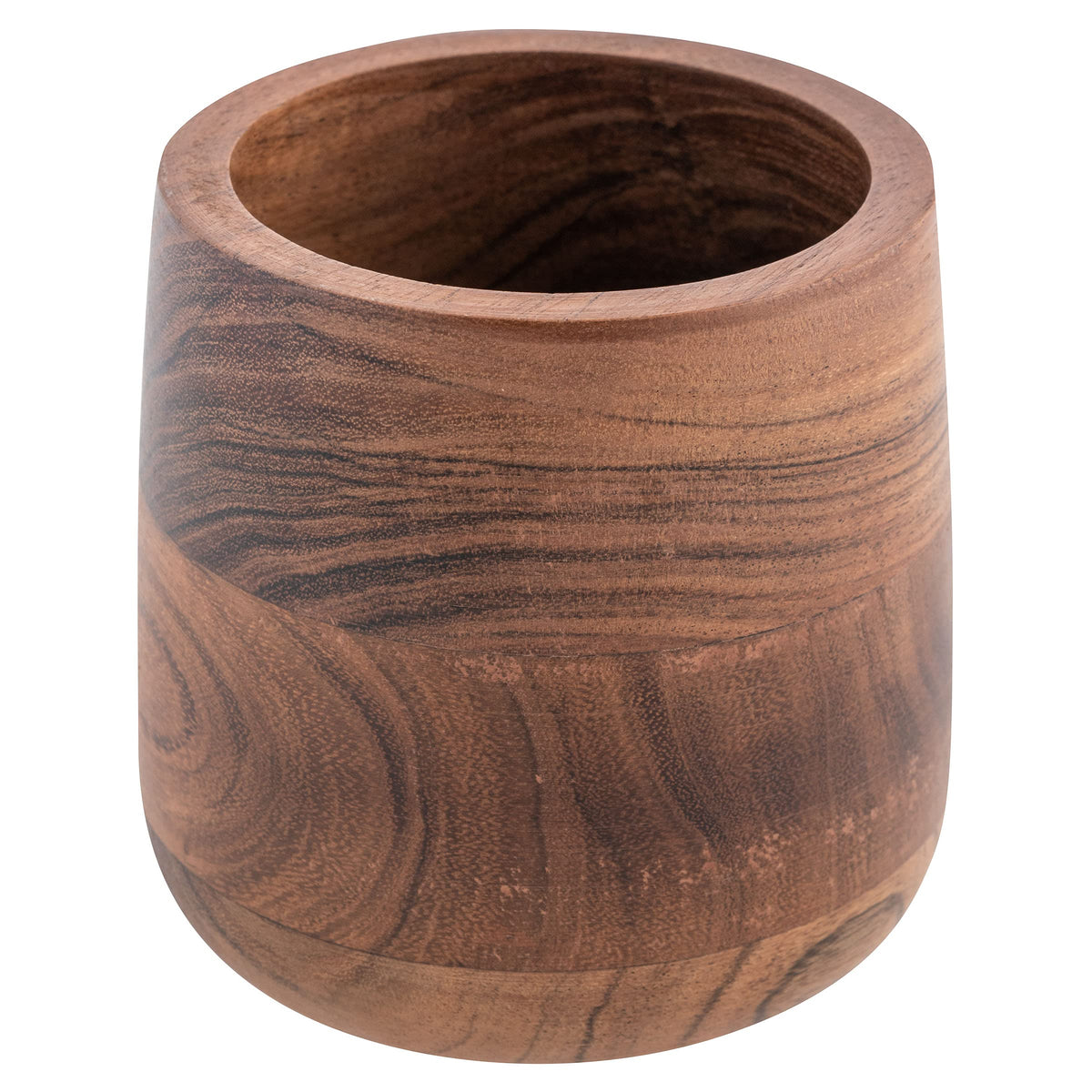 Karma Gifts, Wooden Crock, Utensil Holder, Brown, Small