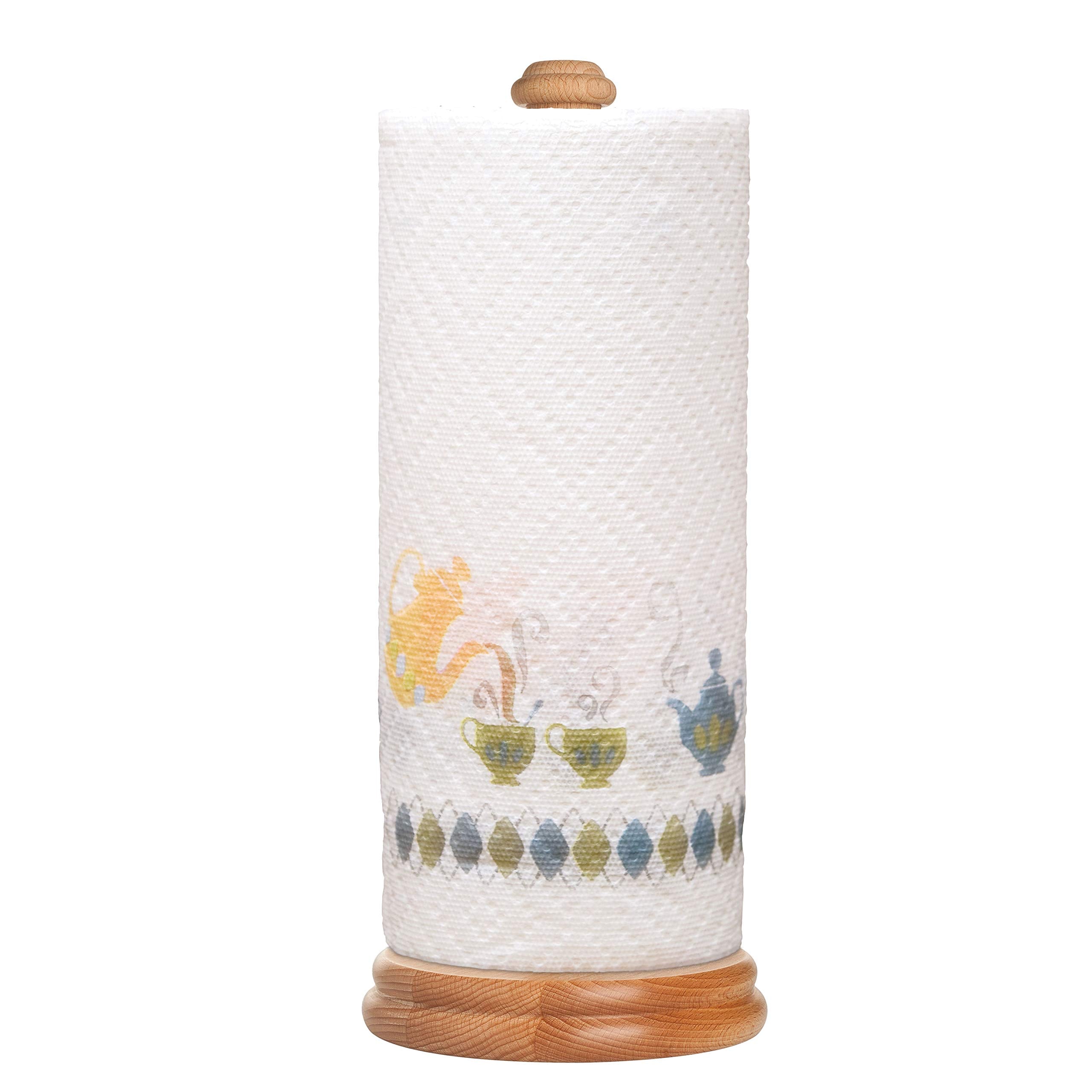 Hic Kitchen Wooden Paper Towel Holder, Fsc-Certified Beechwood Local To The Czech Republic