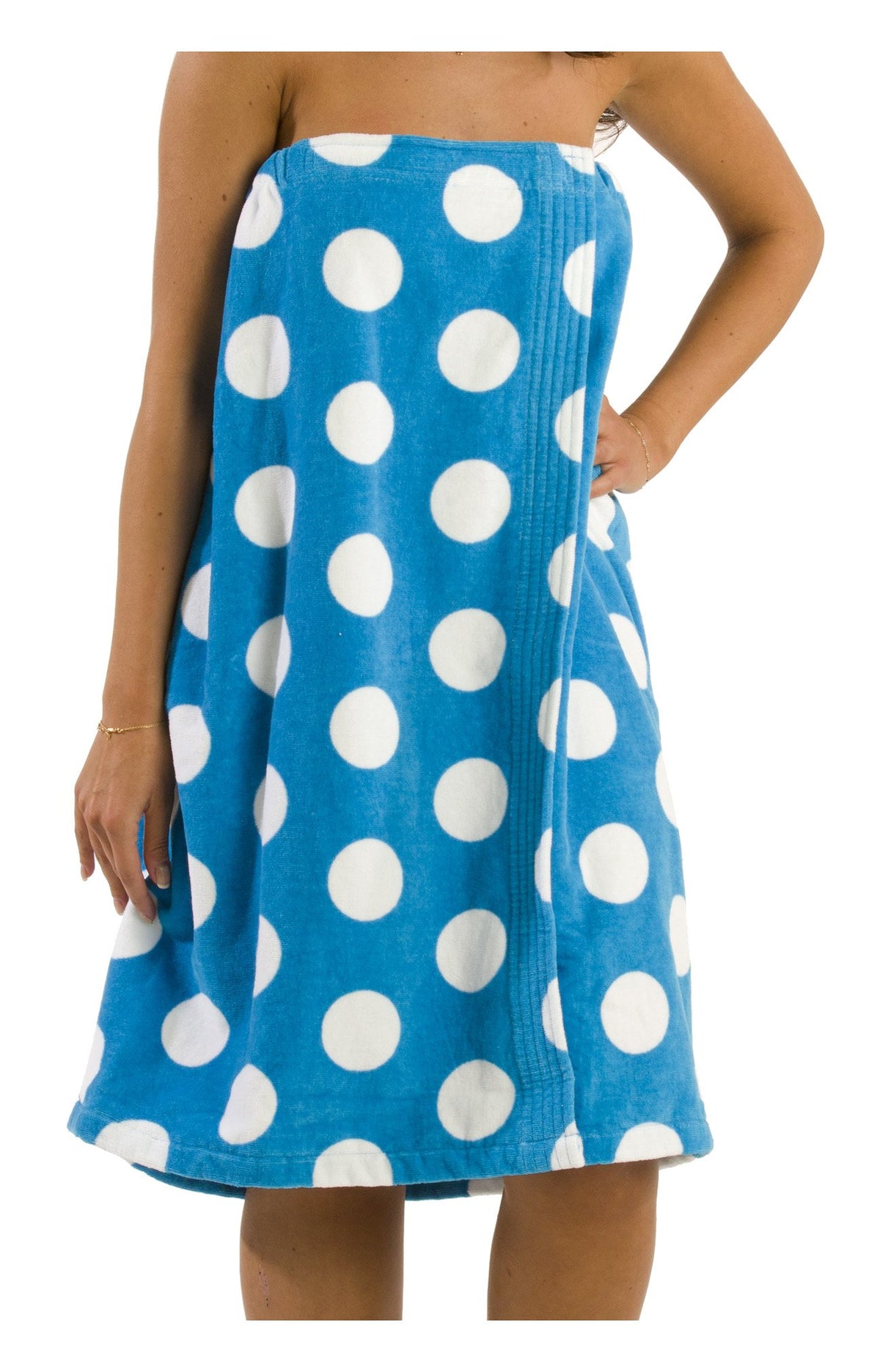 By Lora Spa Wraps For Women With Fastening Strap Terry Women Bath Towel - Aqua - Xxl