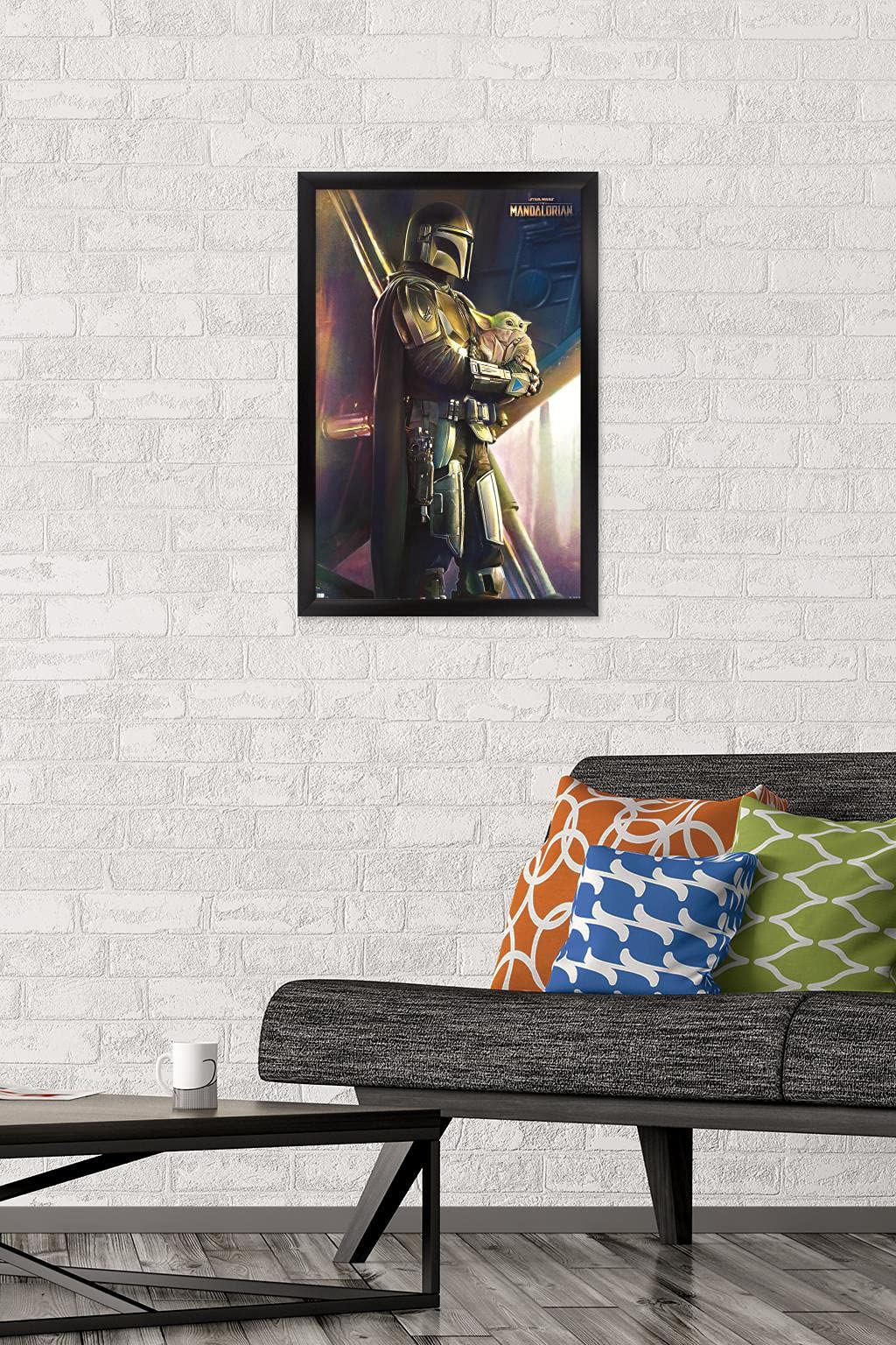 Trends International Star Wars: The Mandalorian - Held Wall Poster, 14.725'' X 22.375'', Black Framed Version