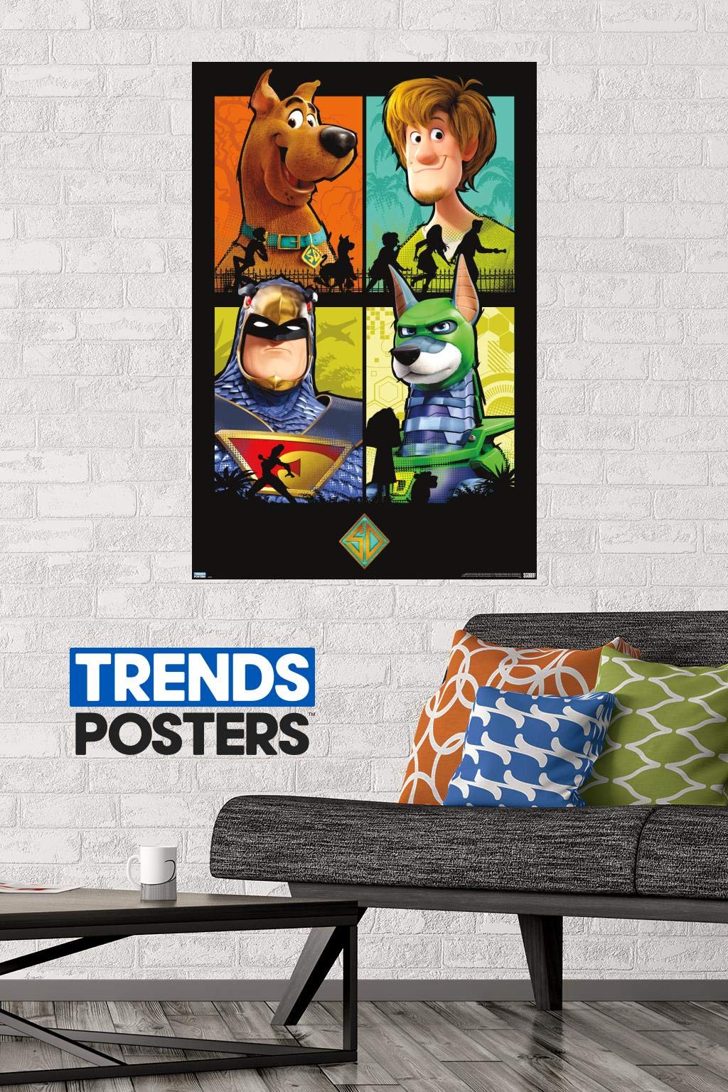 Trends International Scooby- Doo: Scoob! - Grid Wall Poster, 22.375'' X 34'', Poster & Mount Bundle