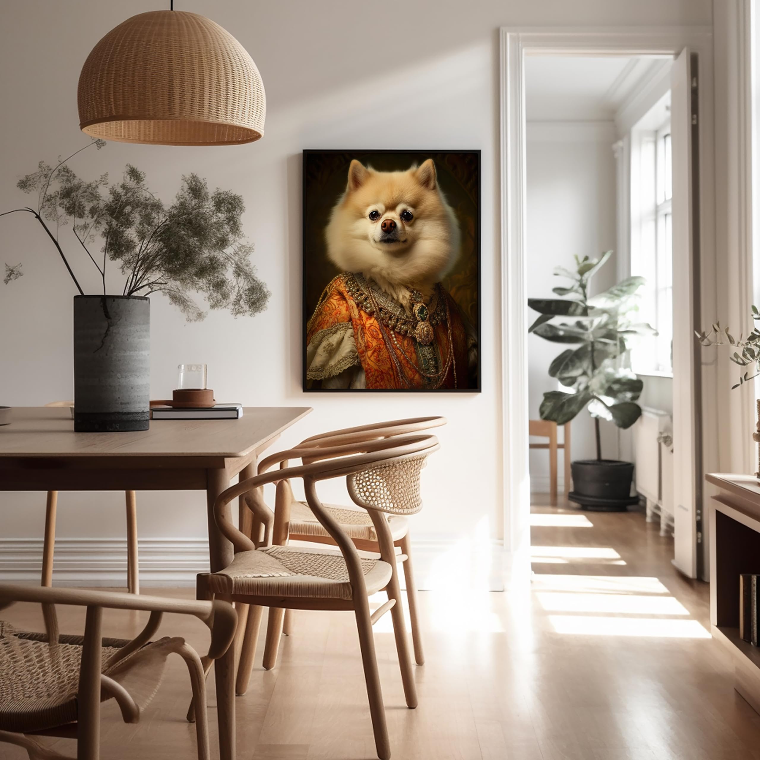 Poster Master Aristocratic Pomeranian Poster - Dog Print - Renaissance Art - Dog Breed Art - Gift For Him, Her & Animal Lover -