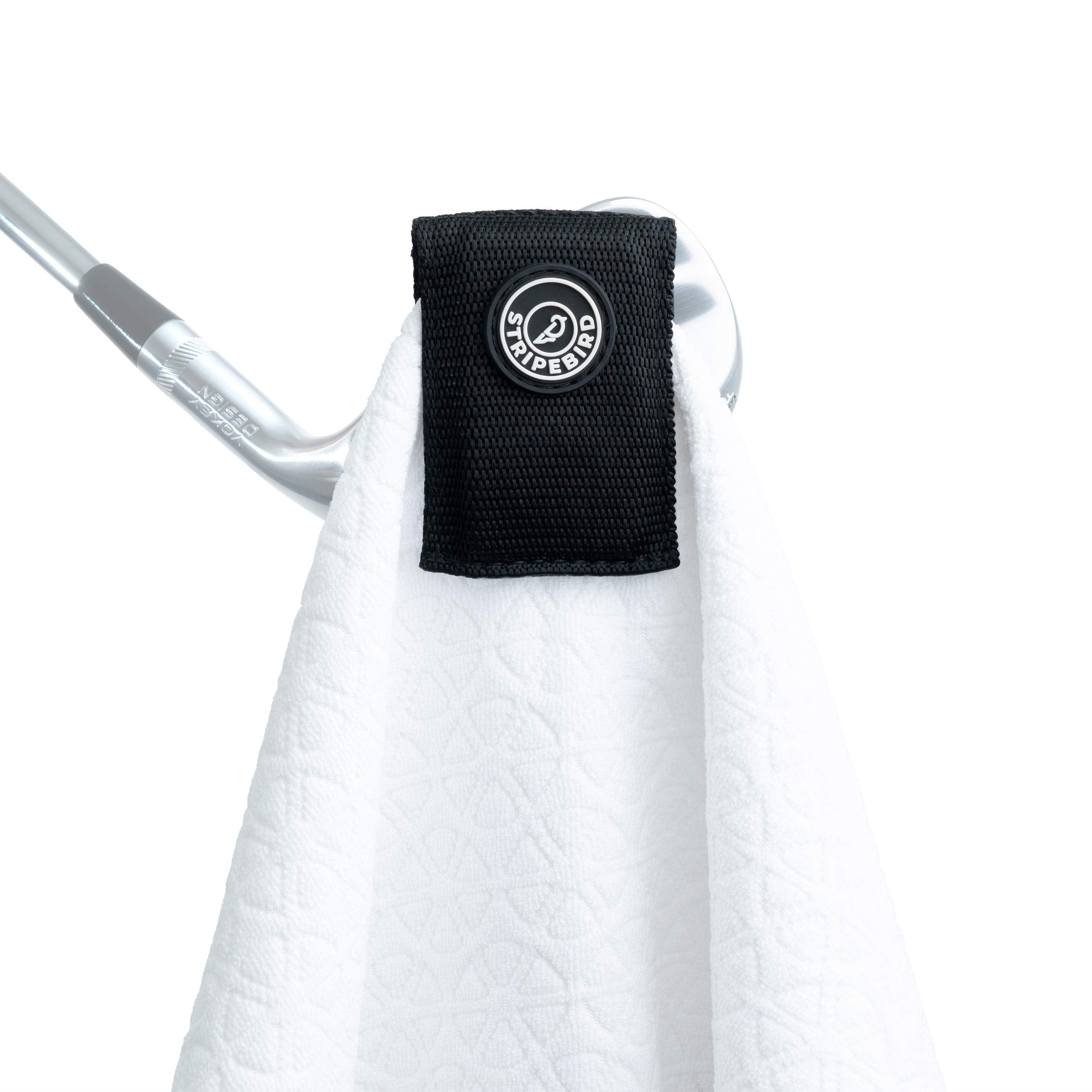 Stripebird - Magnetic Clip For Any Golf Towel (Stealth Black) - Highest Strength Magnet - Easily Access Golf Towel While You Gol