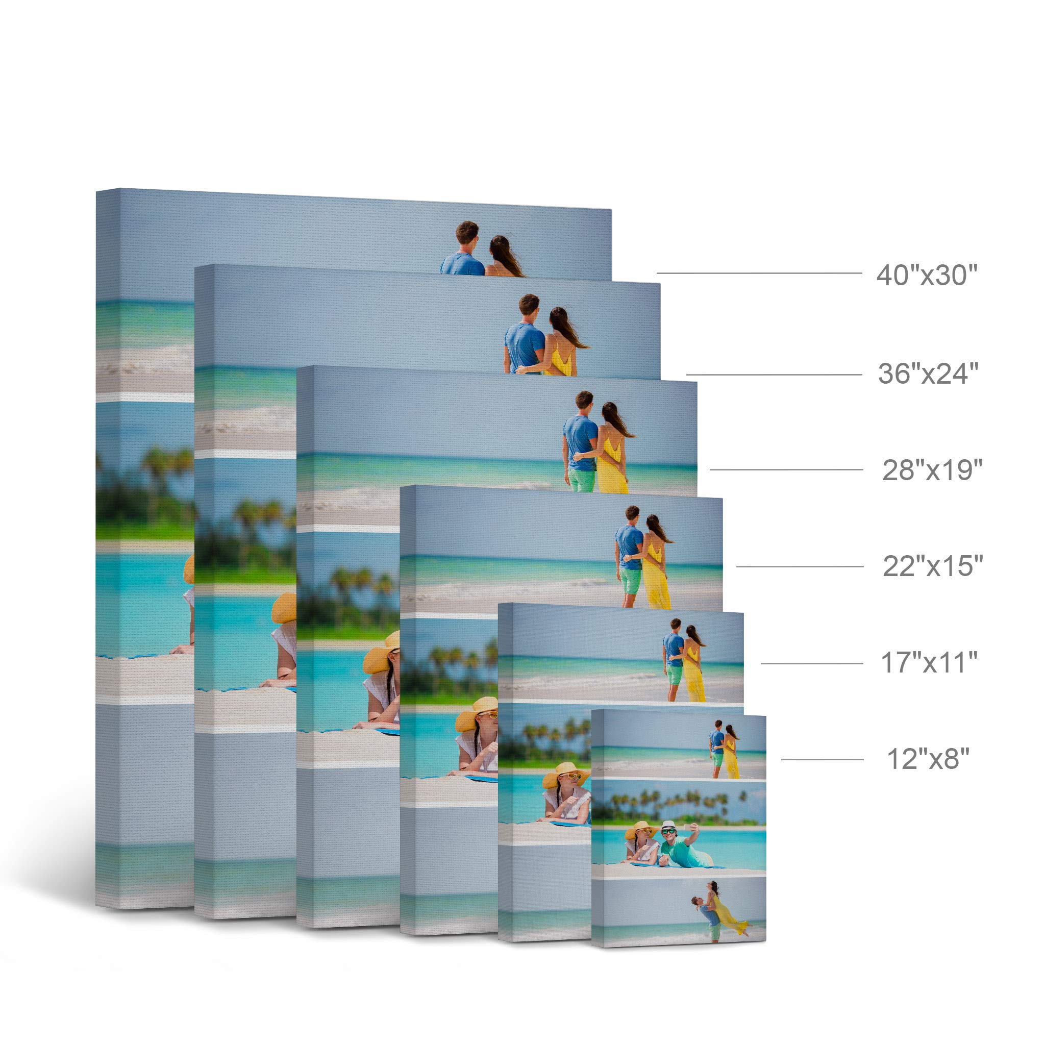 Smile Art Design Personalized Photo Upload 3 Images Collage Picture Frame Custom Photo Print Canvas Print With Your Photos Perso