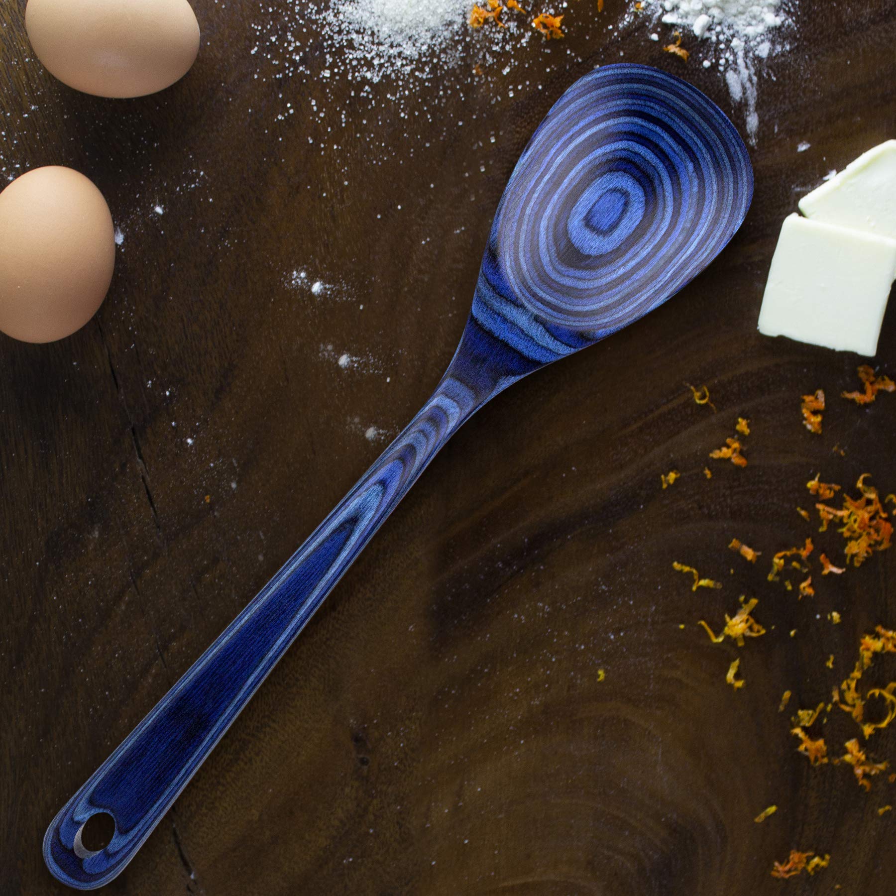 Baltique Malta Collection 12-1/2'' Wooden Cooking Spoon, Safe For Nonstick
