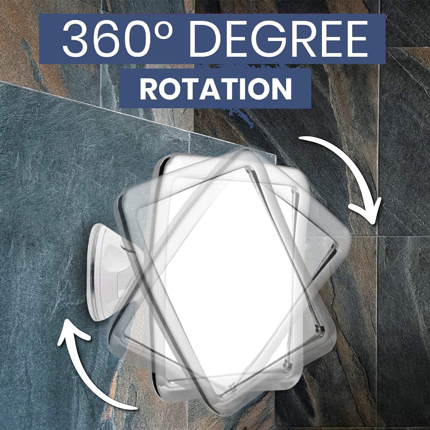 MIRRORVANA Fogless Shower Mirror for Shaving with Upgraded Suction  Anti Fog Shatterproof Surface and 360