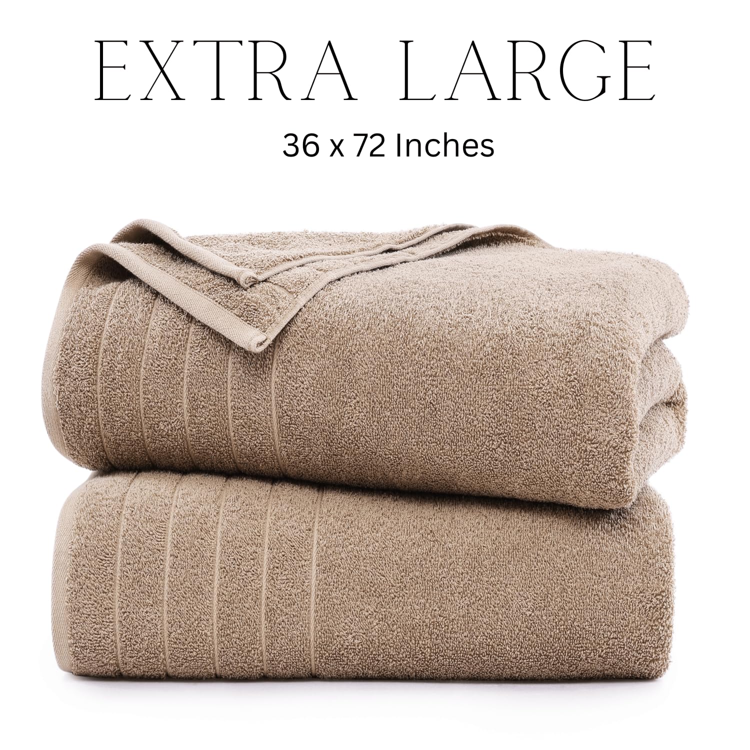Casa Platino Oversized Bath Sheet Towels, 2 Pack Bath Sheet(36''X 72''), 100% Ring Spun Cotton Bath Sheets, Lightweight Bath She