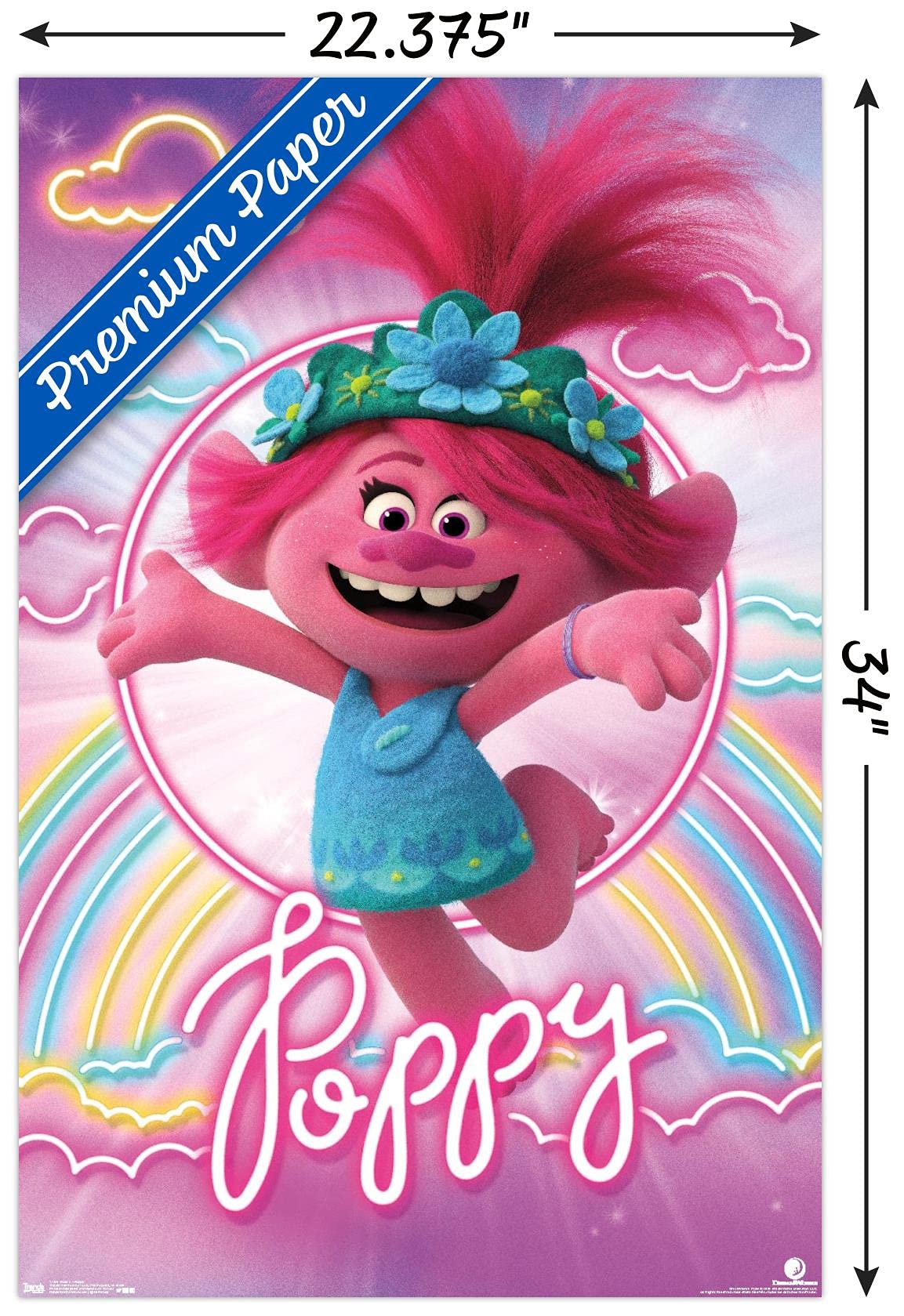 Trends International Trolls 2 Poppy Wall Poster 22.375" x 34" Premium Unframed Version