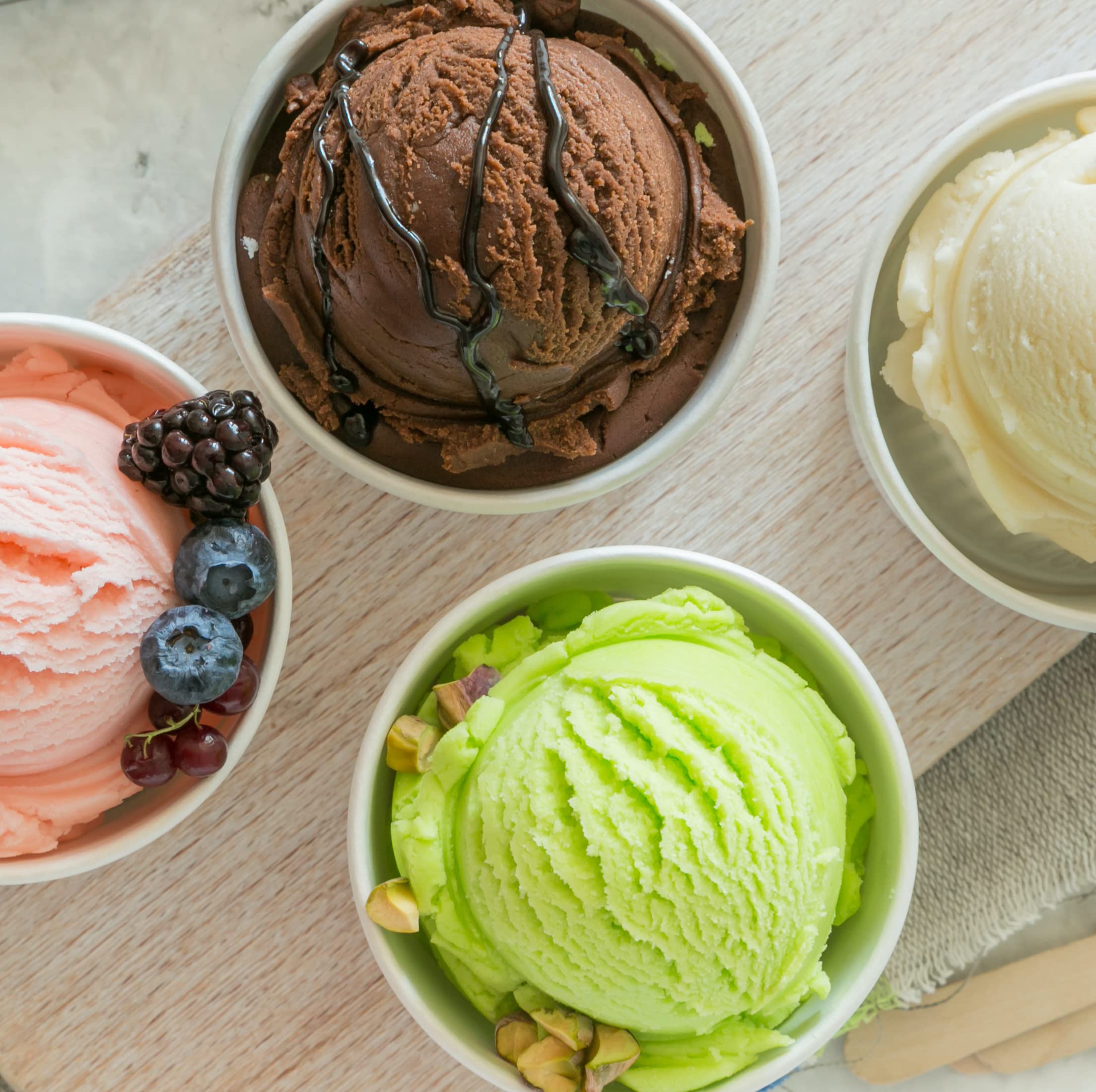 Balci - 16Oz Ice Cream Containers With Silicone Lids (Set Of 4) - 1 Pint Each Freezer Food Storage Containers, Reusable, Leakpro