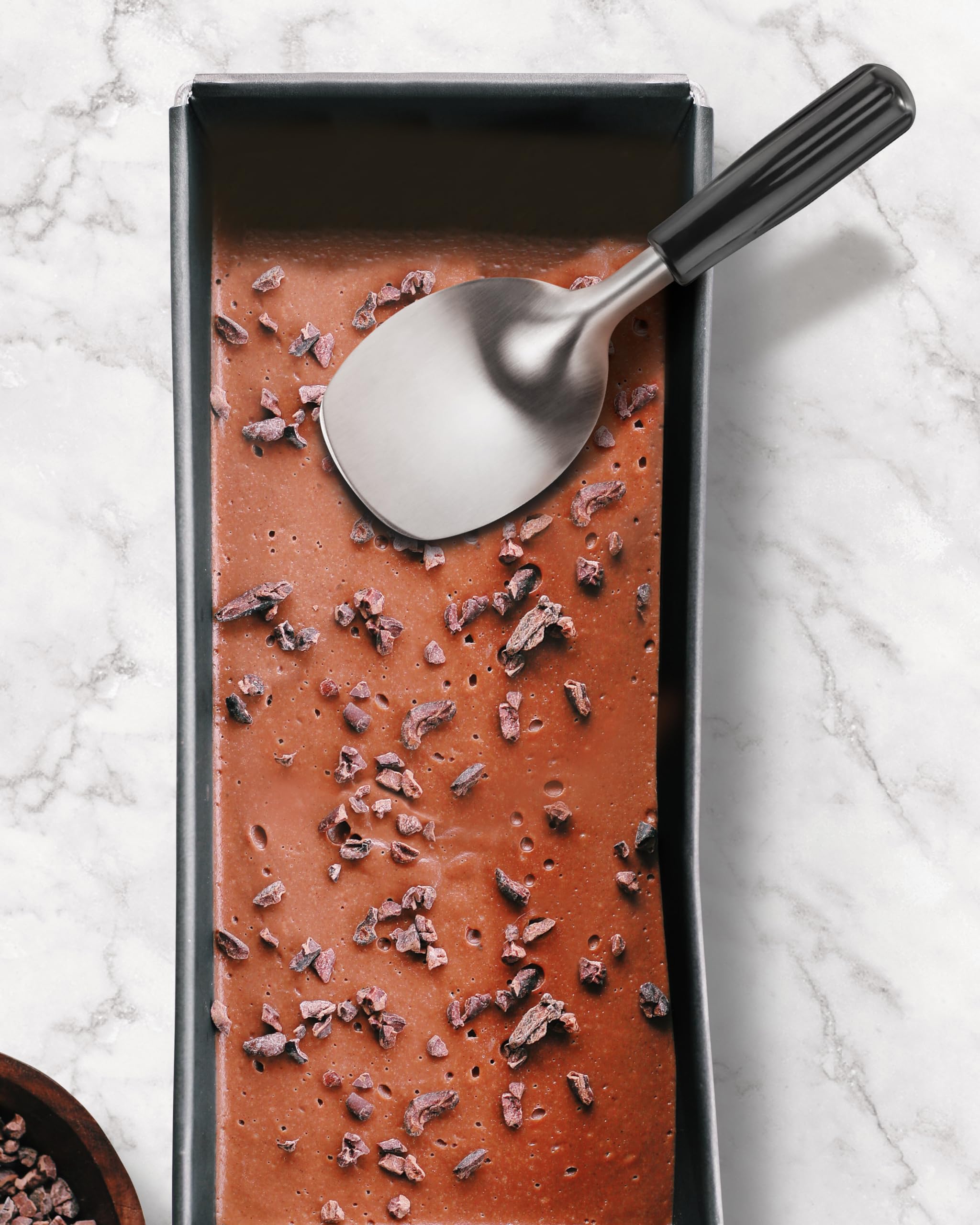 New Star Foodservice 34363 Stainless Steel 18/8 Espresso Frothing Spade & Ice Cream Spade Bakelite Handle, Silver