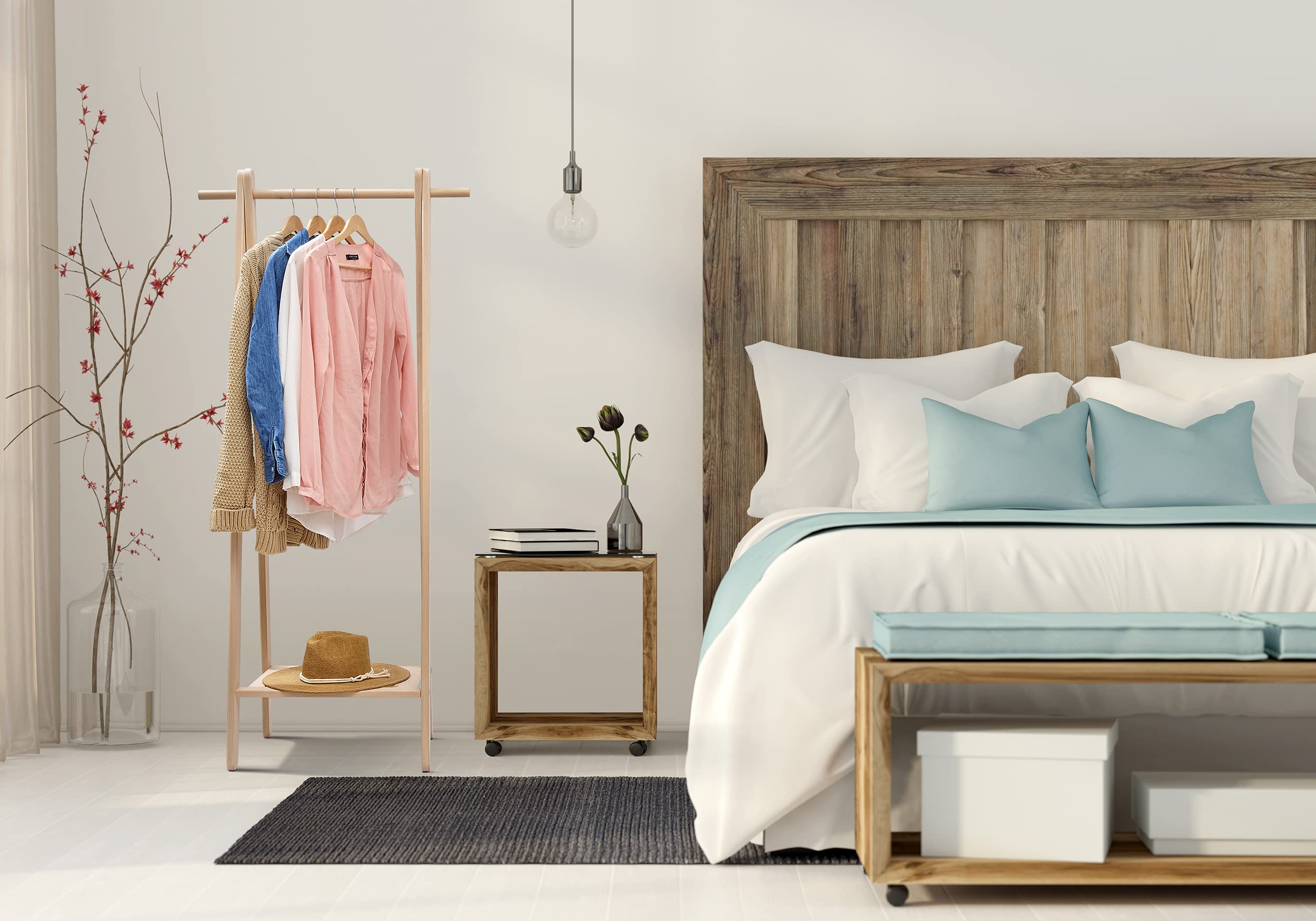 Pennsylvania Woodworks Handcrafted Maple Garment Rack - Sleek & Stylish Clothing Storage, Home Organization, Boutique Display, C