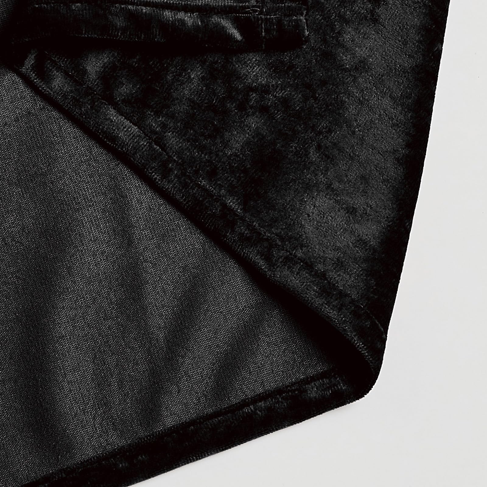 Fredsure Distressed Velvet Shower Curtain Set, 13 Pieces Black Including 1 Piece 72''X72'' Shower Curtain And 12 Pieces Silver H