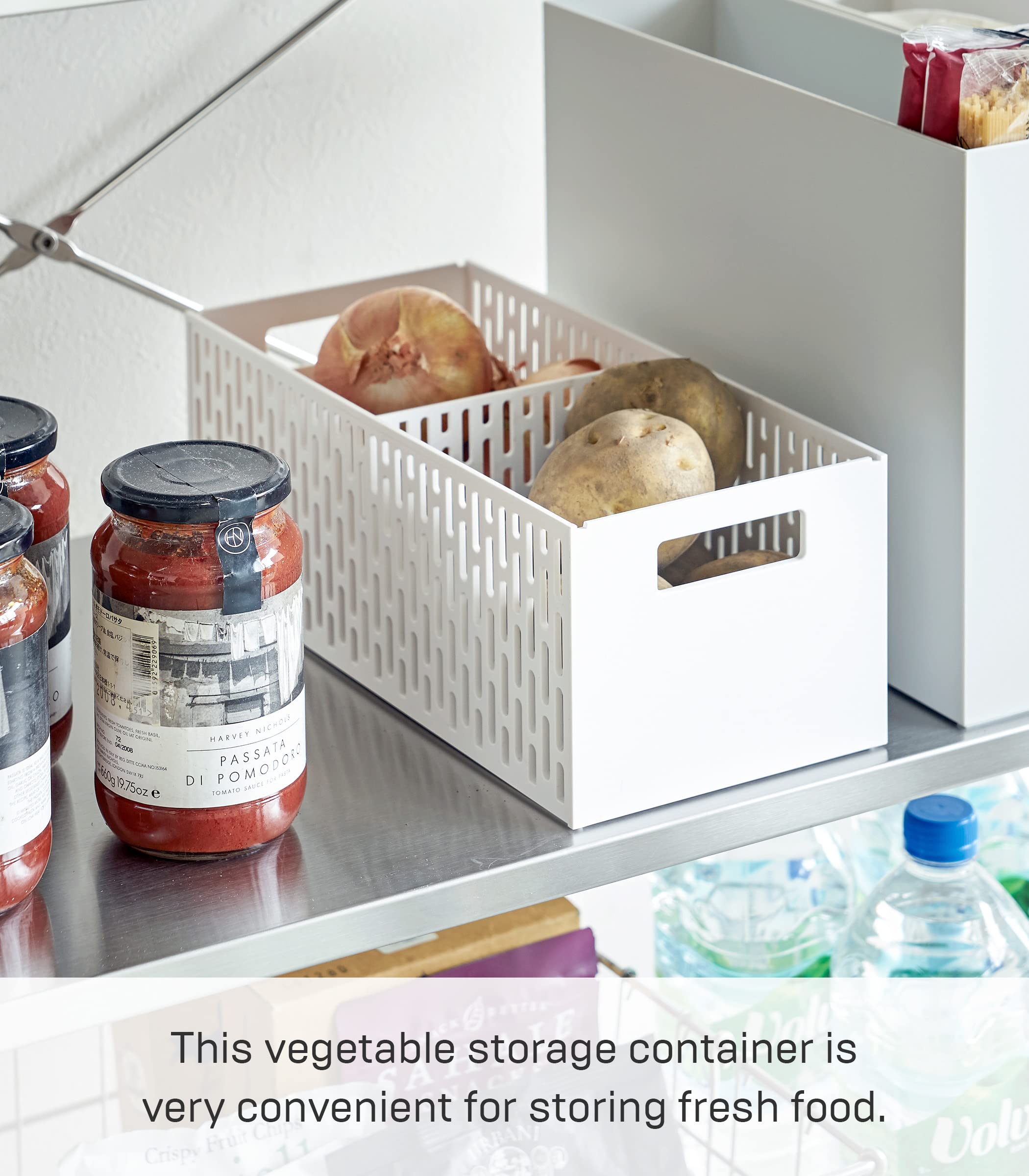 Yamazaki Home Stacking Baskets / Fruit Basket / Vegetable Basket Abs Plastic One Size White