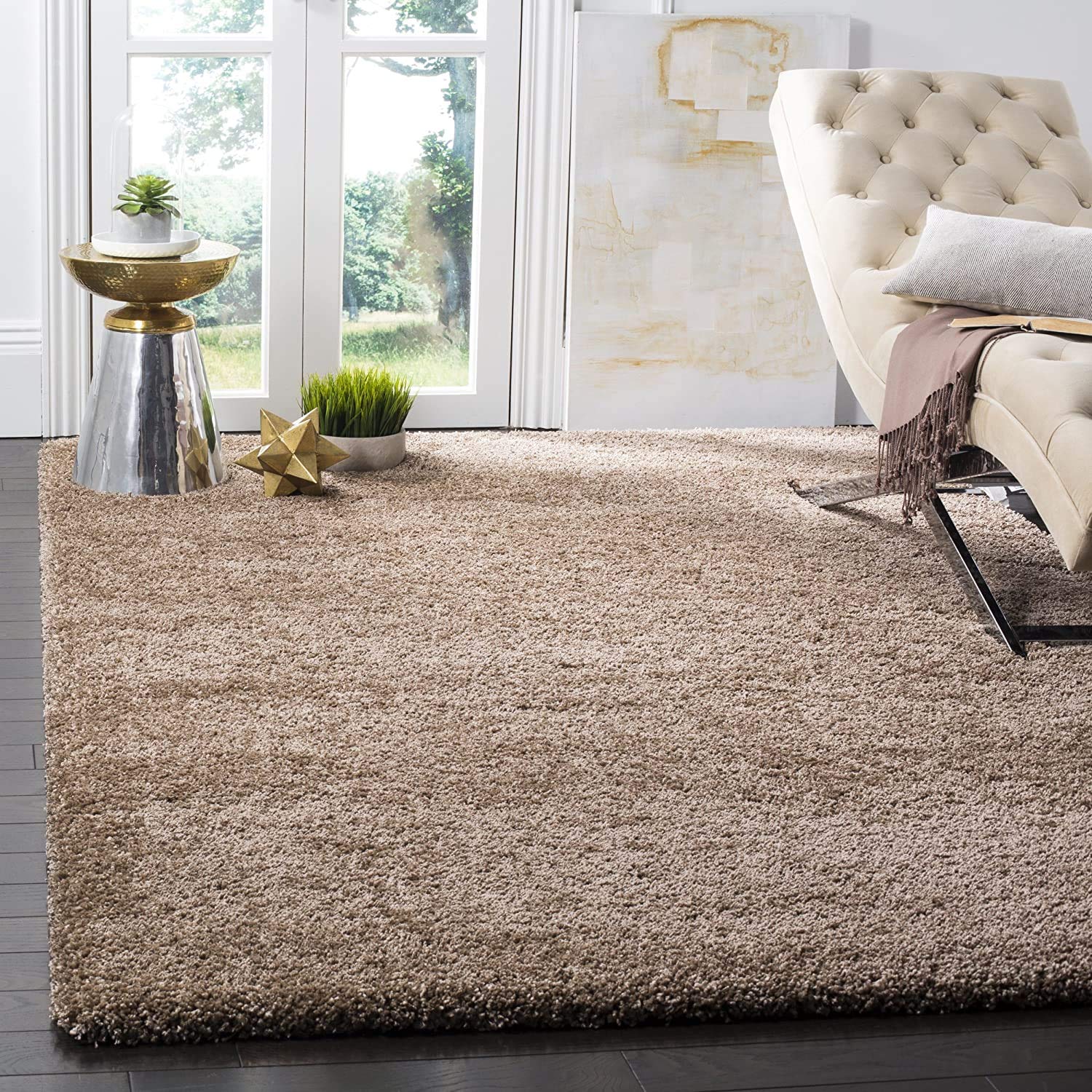 Imra Carpet Soft Modern Shag Area Rugs Fluffy Living Room Carpet Comfy Bedroom Home Decorate Floor Kids Playing Mat 7 Feet By 10
