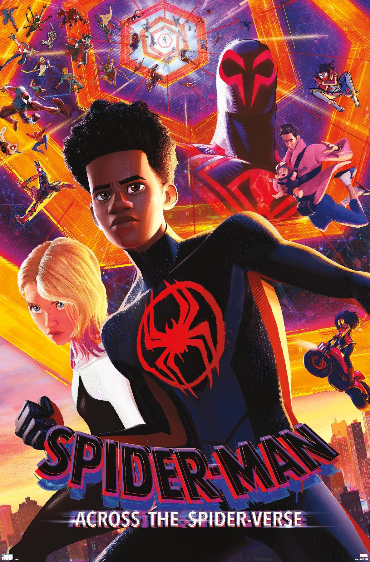Trends International Marvel Spider-Man: Across The Spider-Verse - Group One Sheet Wall Poster, 22.37'' X 34.00'', Unframed Versi
