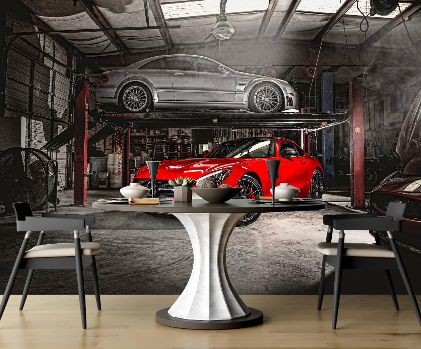 TUNDJ - Car Wallpaper Murals Peel and Stick for Auto Repair Maintenance and Beauty Shops 137x100