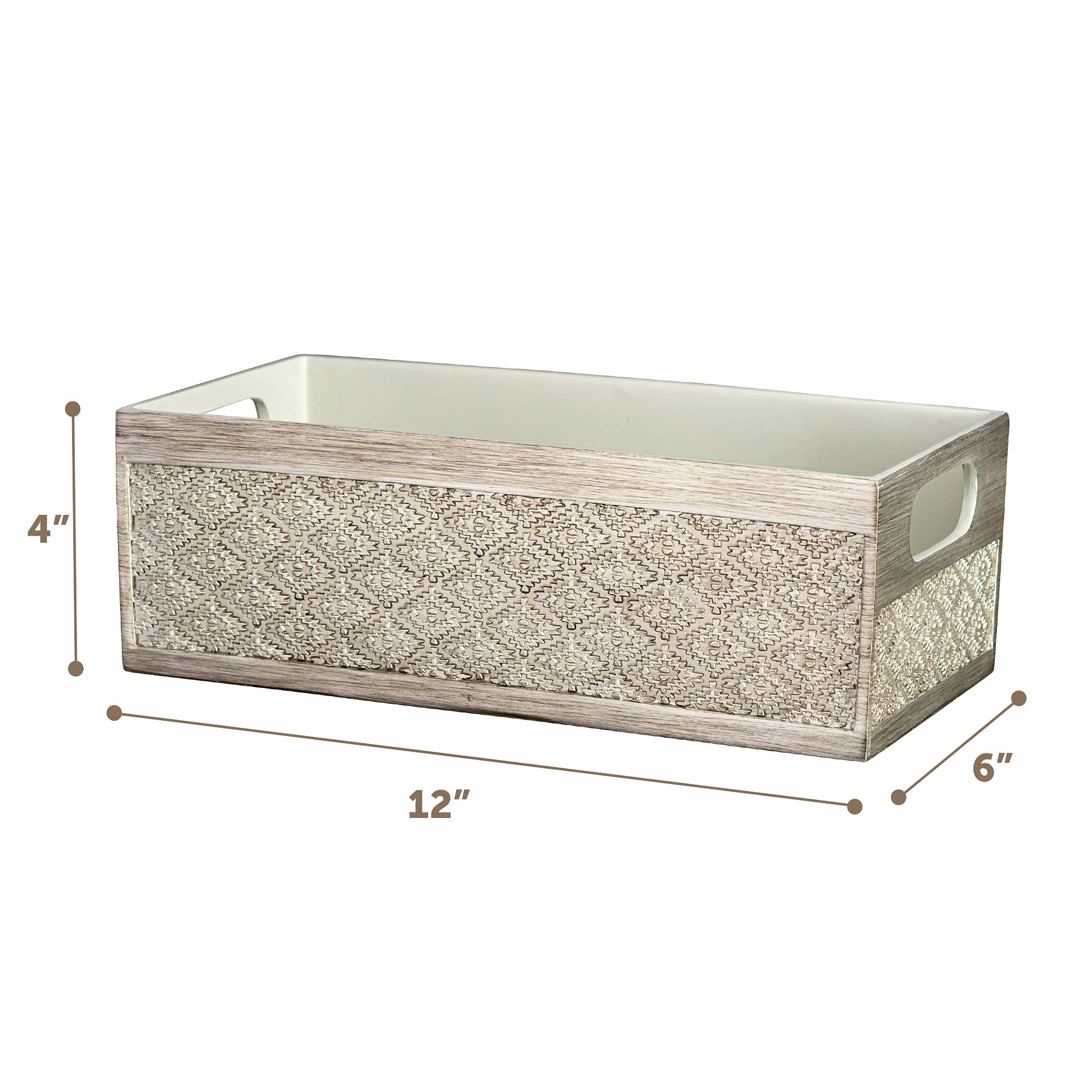 Bathroom Decor Box Toilet Paper Holder Storage Basket - Decorative Toilet Tank Topper Bathroom Storage Organizer - Bathroom Sink