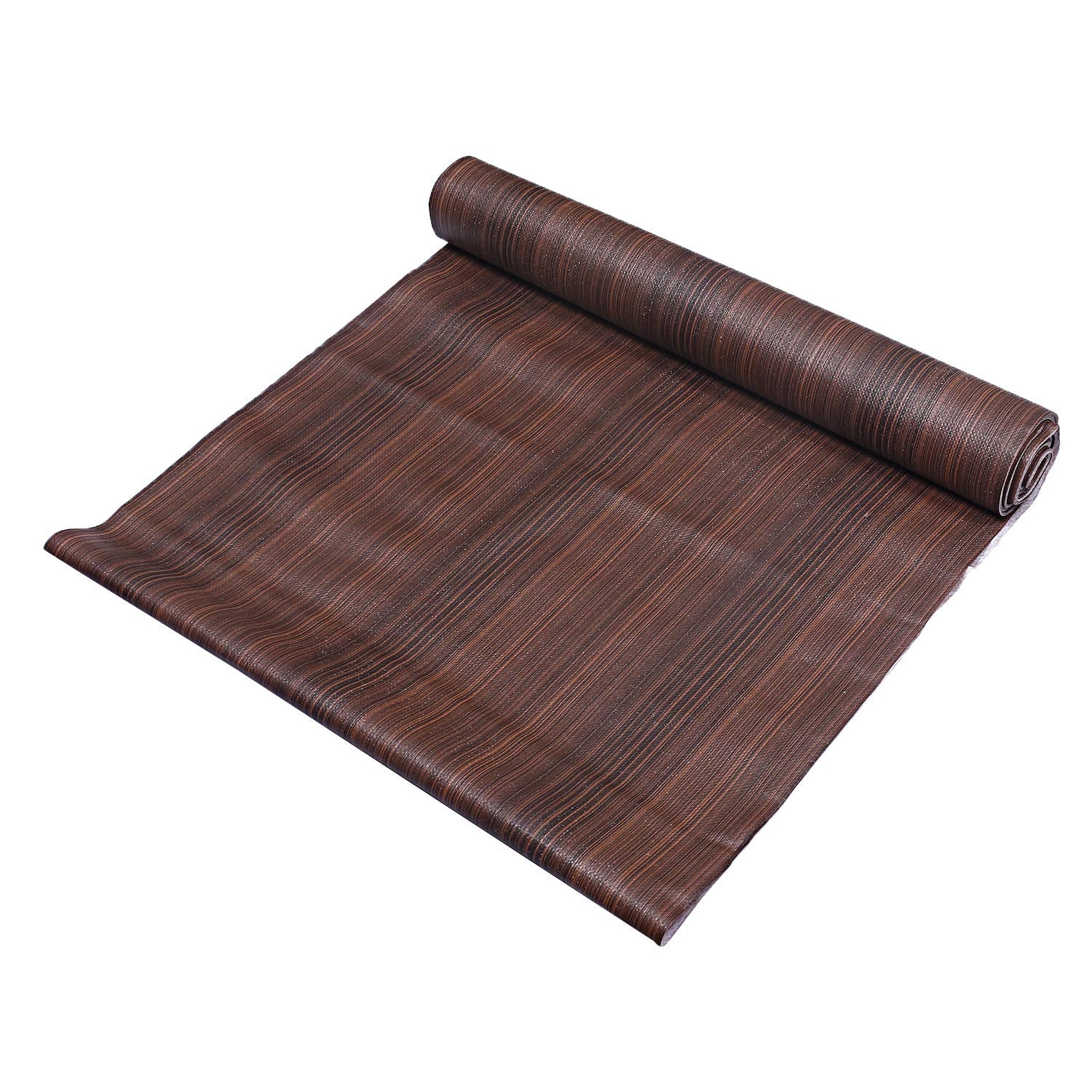 Kuber Industries Wooden Design Pvc Wardrobe Kitchen Drawer Shelf Mat,10 Mtr (Dark Brown) -Ctktc32152
