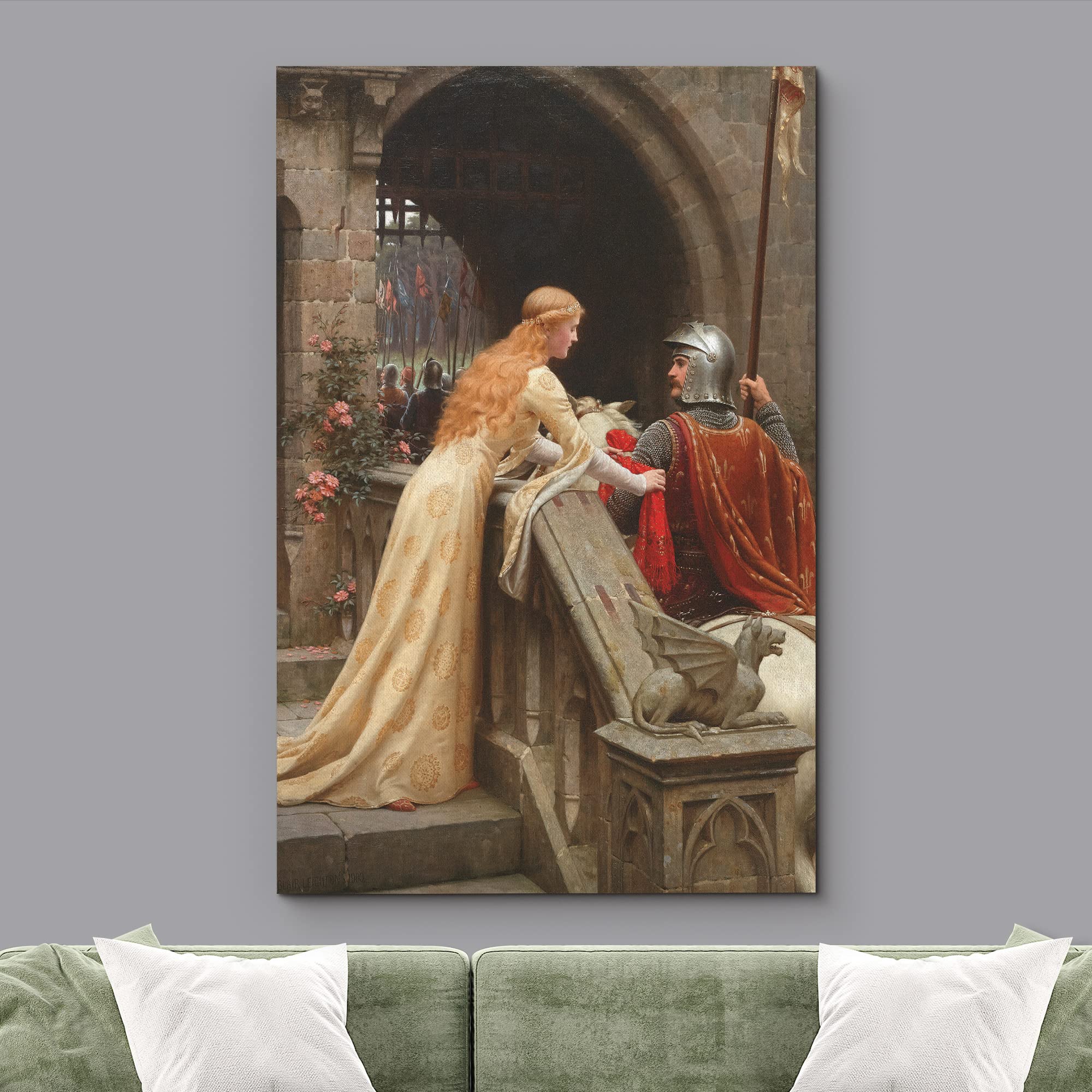 Wall26 - God Speed By Edmund Leighton - Canvas Print Wall Art Famous Painting Reproduction - 24'' X 36''