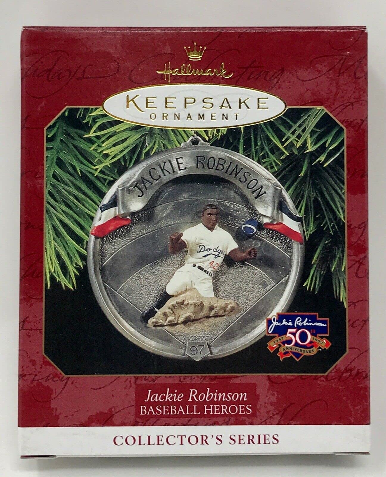 1997 Baseball Heroes Jackie Robinson Hallmark Keepsake Ornament