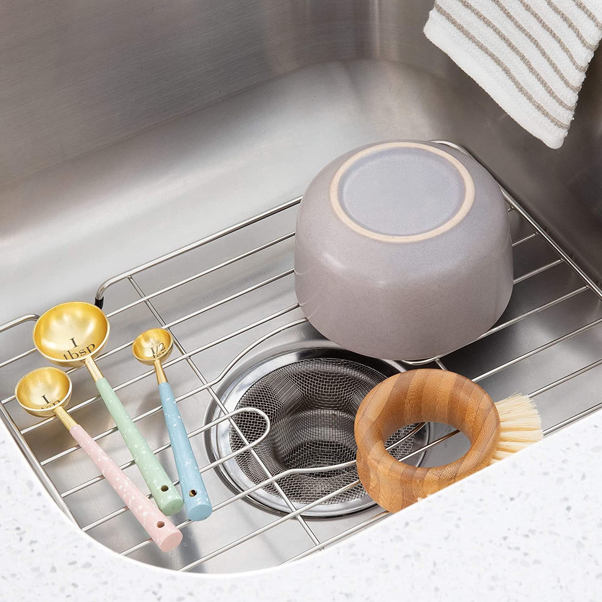 Better Houseware Small Sink Protector  Stainless Steel  Medium (16  x 12-5/8 x 1)