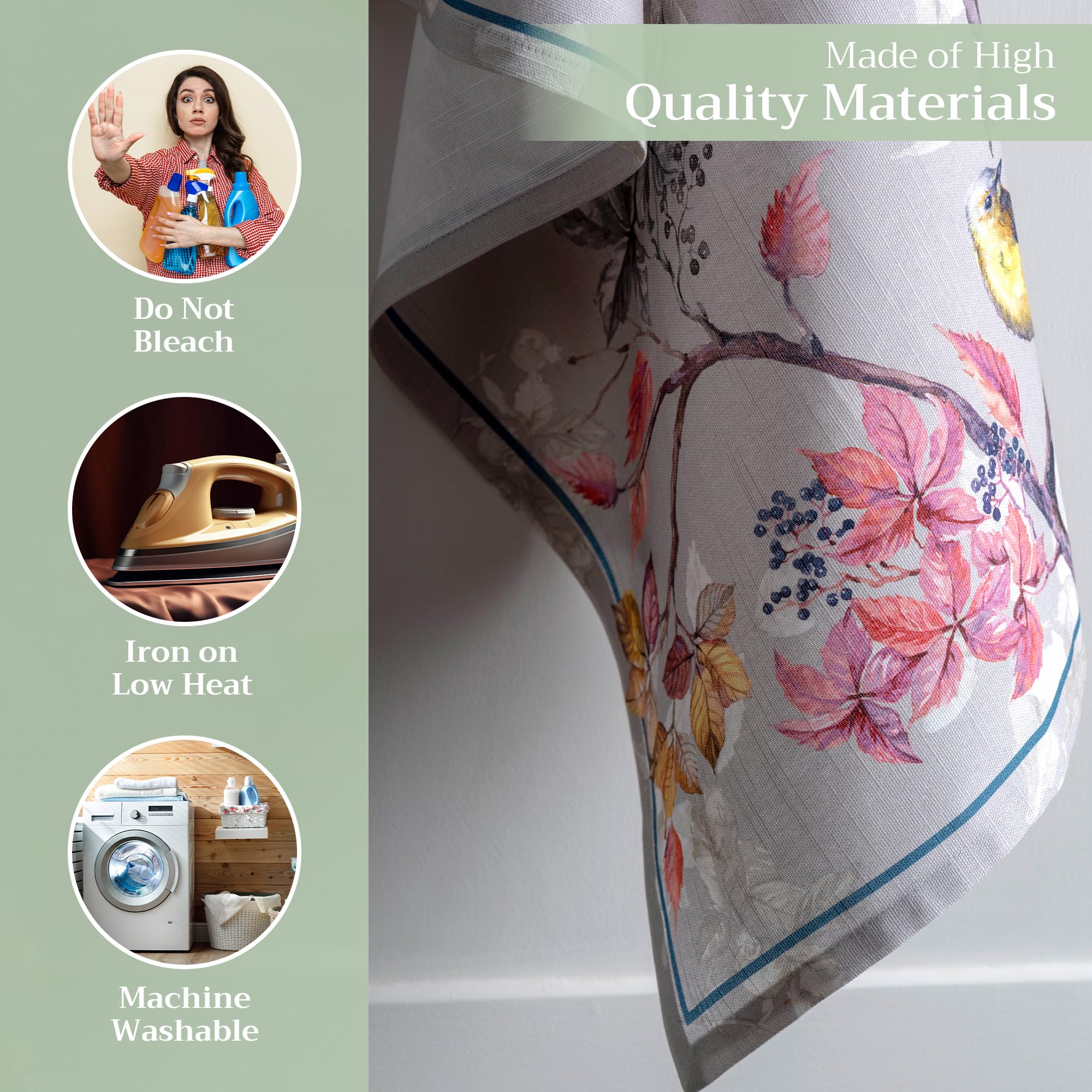 Maison D' Hermine Kitchen Towel 100% Cotton Quick Dry Cleaning Dishtowel For Gifts, Dining, Home, Wedding, Banquet, Buffet, Equi