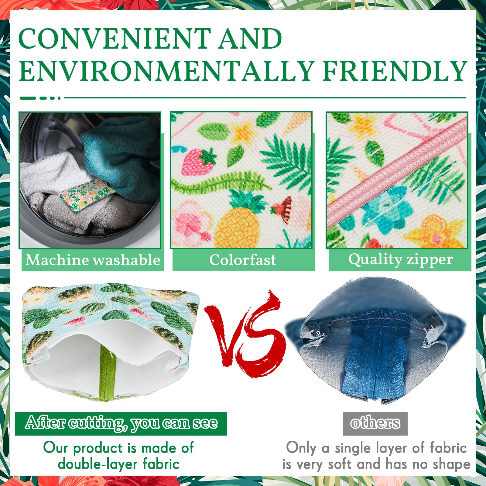 5 Pieces Tissues Purse Pocket Tissue Holder Reusable Travel Tissue Pouch Fabric Zipper Enclosed Small Size Flower Pattern Tissue Holder for Purse Coins for Summer  5.25 x 3 Inches (Passion Style)