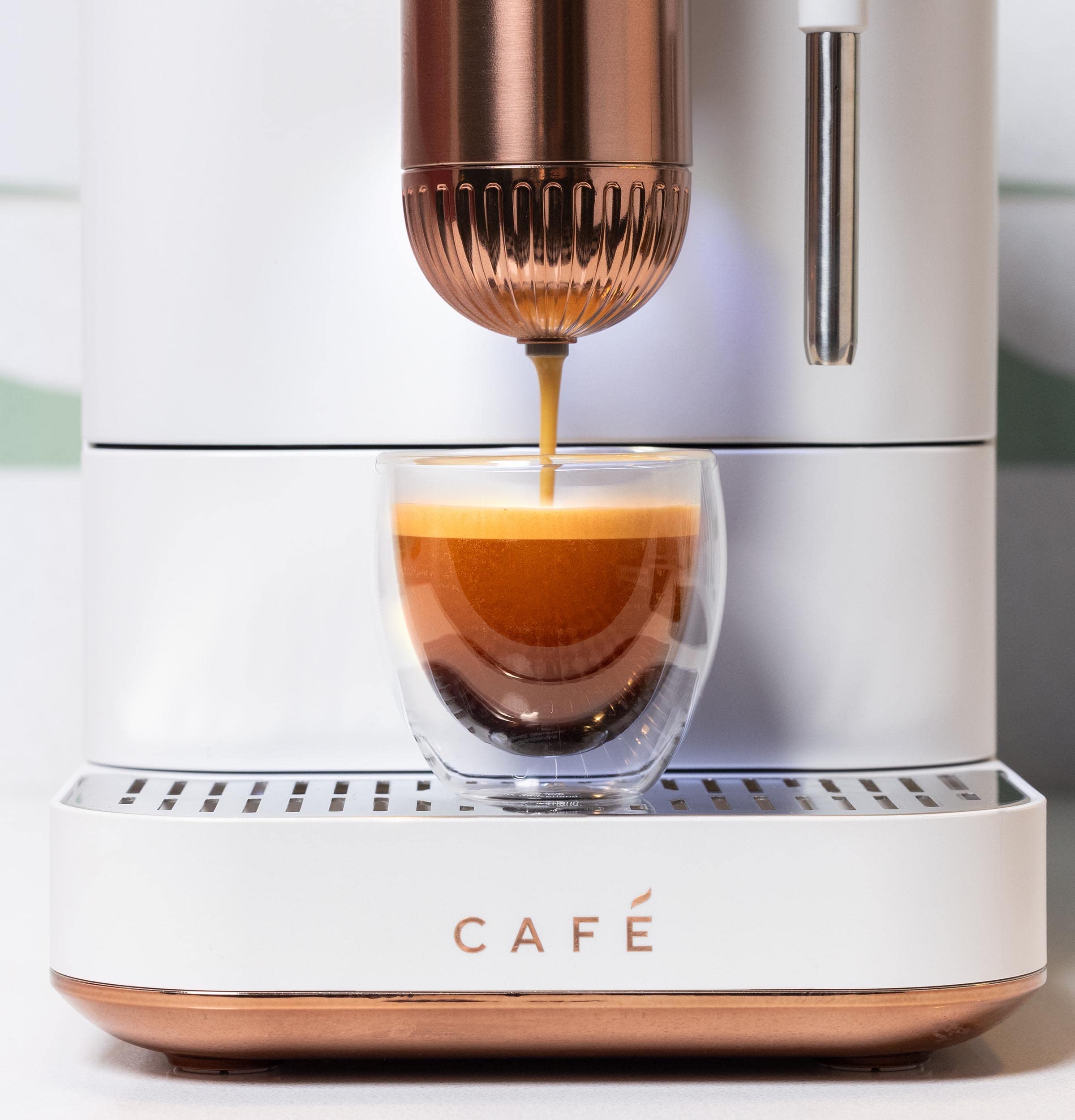 Caf   Affetto Automatic Espresso Machine + Milk Frother | Built-In & Adjustable Espresso Bean Grinder | One-Touch Brew In 90 Sec