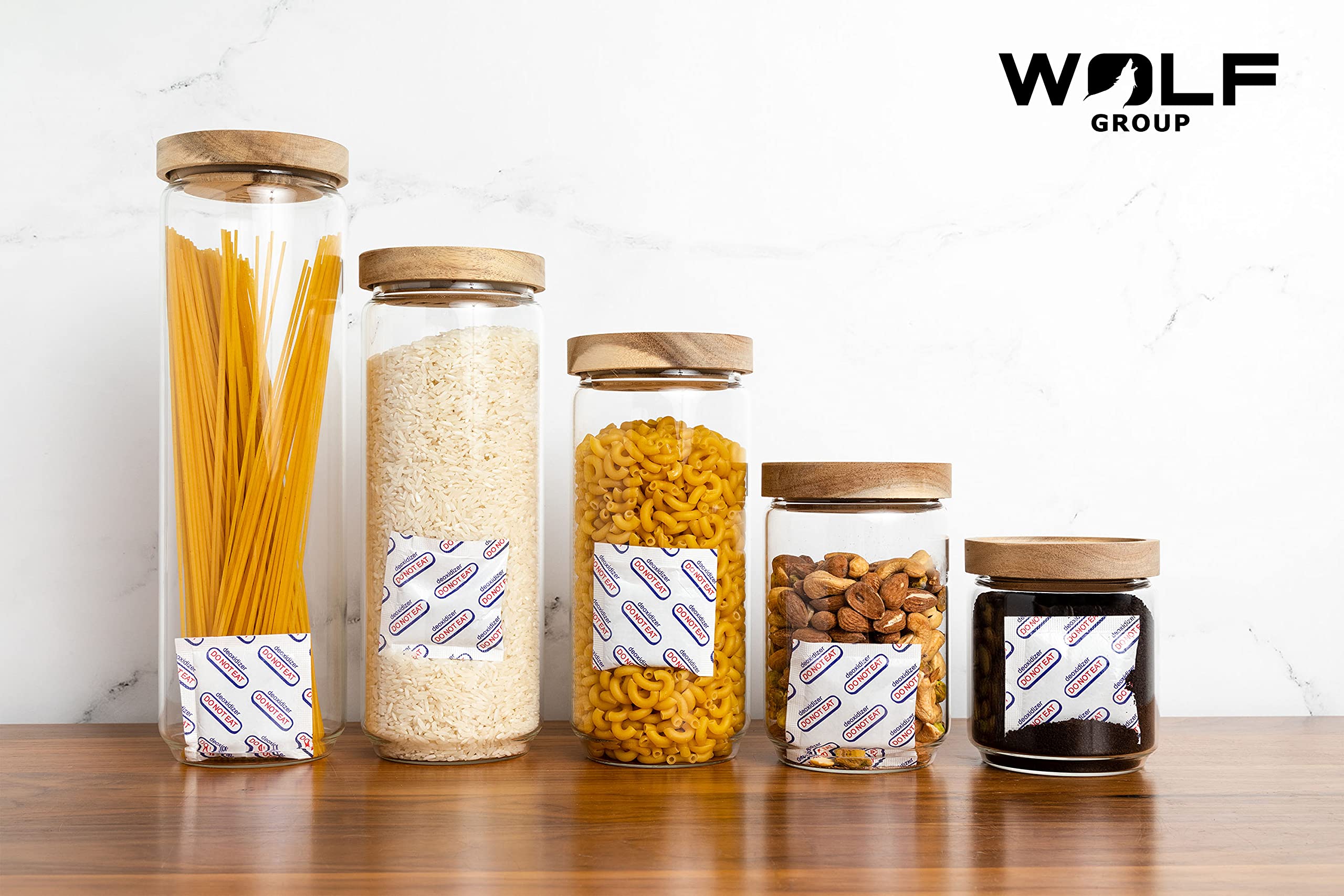 WolfGroup(30-Pack)1000cc oxygen absorbers for food storage food grade oxygen absorbers packets for Home Made Jerky and Long Term Food freshness