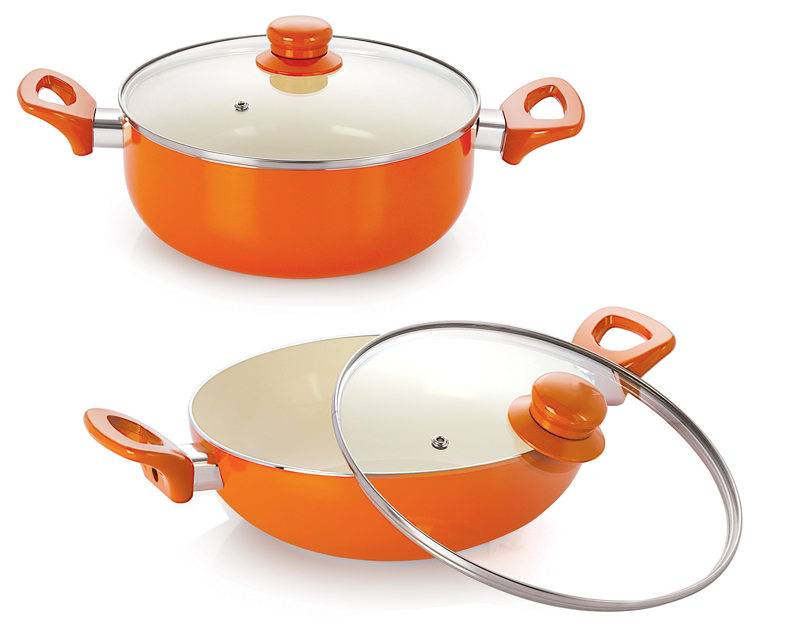 Nirlon 5 Layer NonStick Ceramic Coated Cookware Set (4 Piece Set)