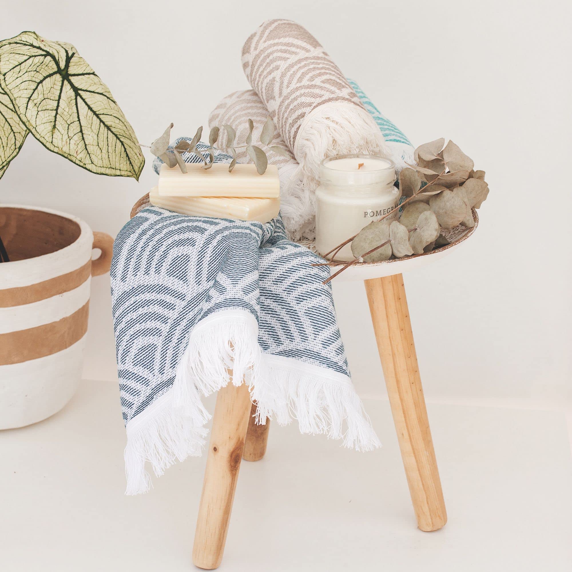 Sea Me At Home Hand Towels For Bathroom, Cotton Kitchen Hand Towels, 100% Cotton Turkish Hand Towel Set Of 2, Decorative Towel S