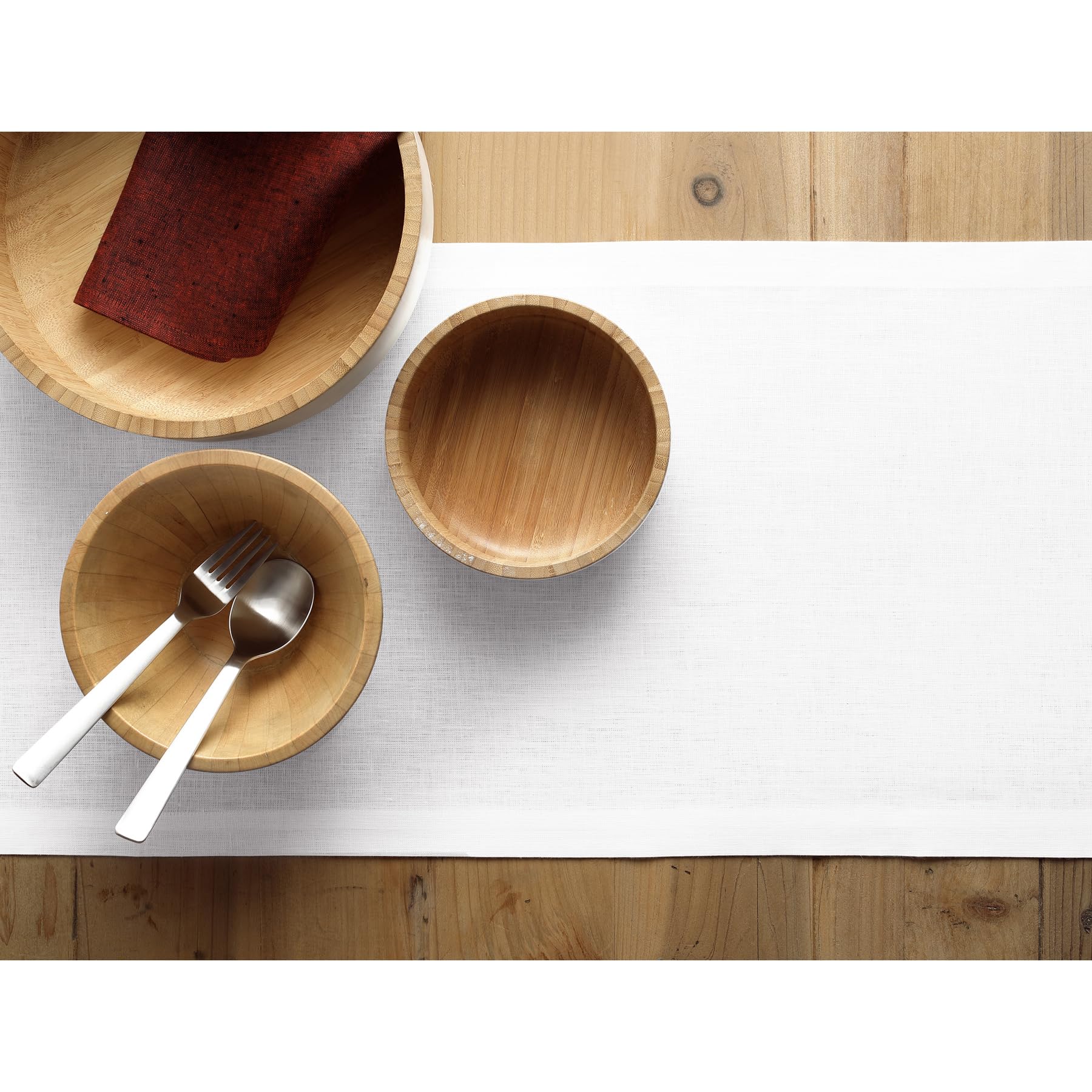 Solino Home Linen White Table Runner 108 Inches Long - Fete, 100% Pure Linen Dining Table Runner 14 X 108 Inch Ideal For Wedding