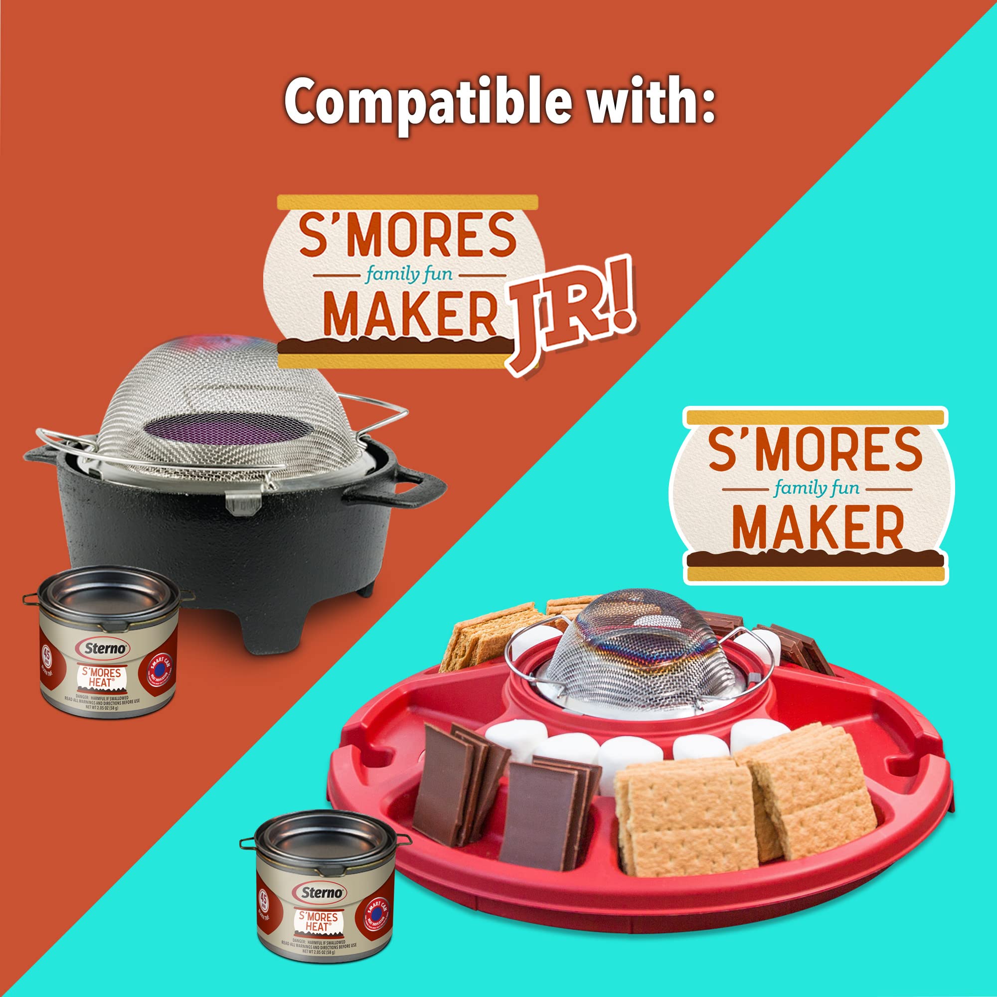 Sterno S'Mores Heat Fuel Cans, 45-Minute Burn Time, 6-Pack