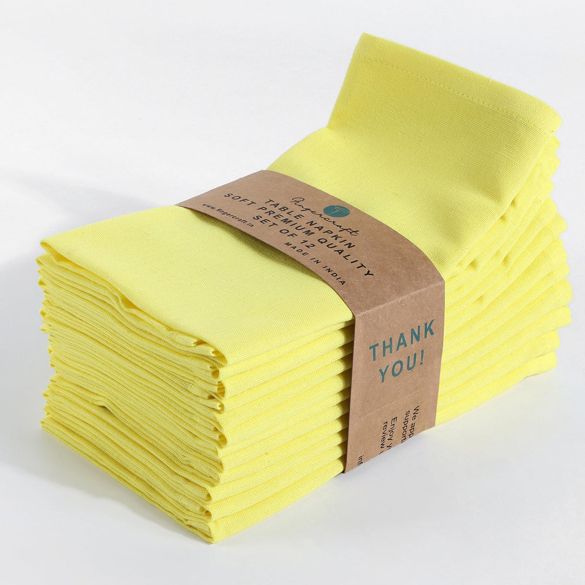 Fingercraft Dinner Cloth Napkins, Cotton Linen Blend Fabric 12 Pack Easter Special, Premium Quality, Mitered Corners Napkins Clo
