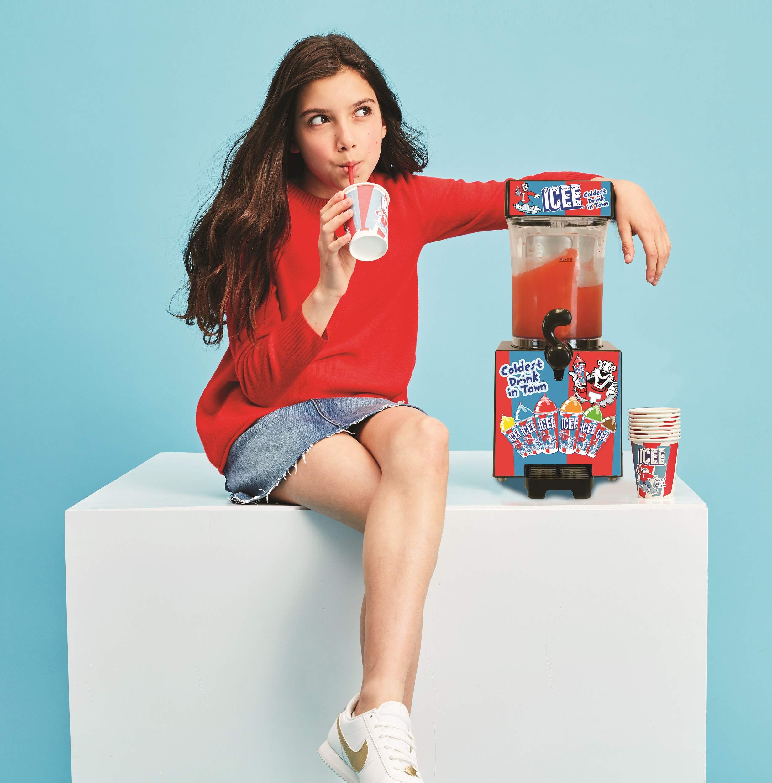 iscream ICEE Slushie Maker - 18" High, Multicolored, Plastic, Model 770-029 - Create Delicious Slushies with Your Ingredients!