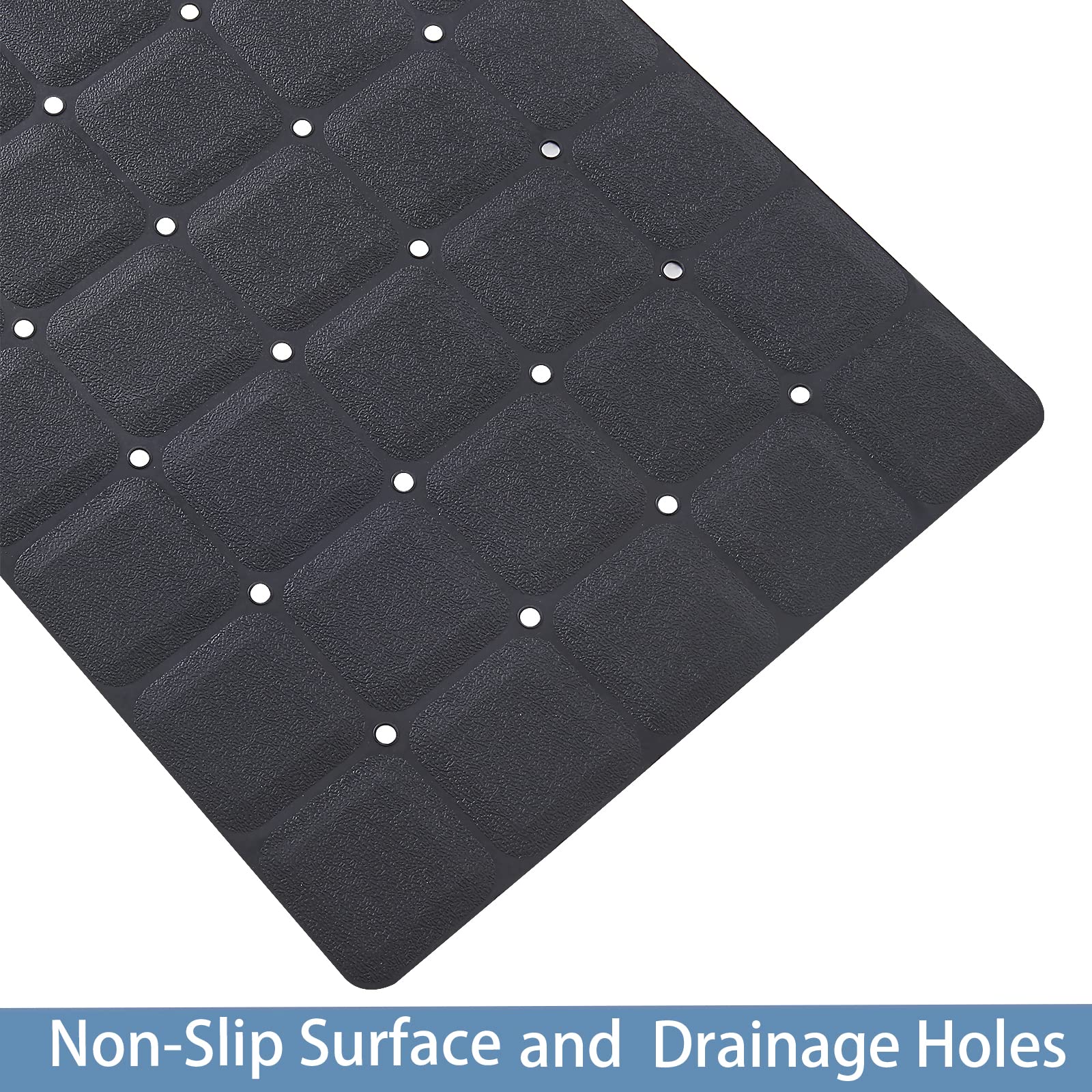 Webos Foldable Silicone Bathtub Mat: Jumbo Size Heavy Duty Safety Bath Mat For Tub Without Suction Cups Non Slip Bath & Shower M