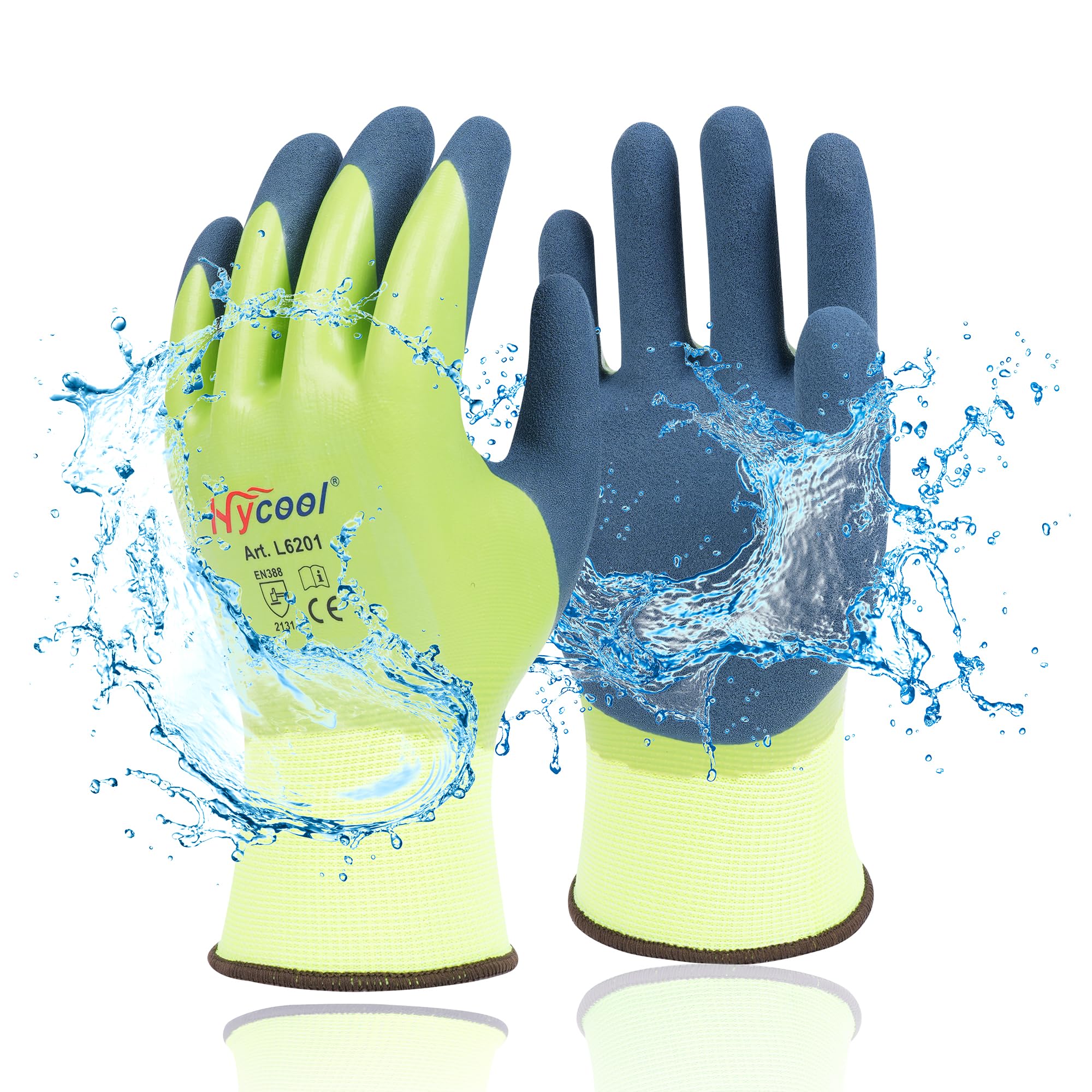 DS Safety Waterproof Work Gloves Hycool Grip Working Gloves 1 Pair(XXL,Green)-New Condition