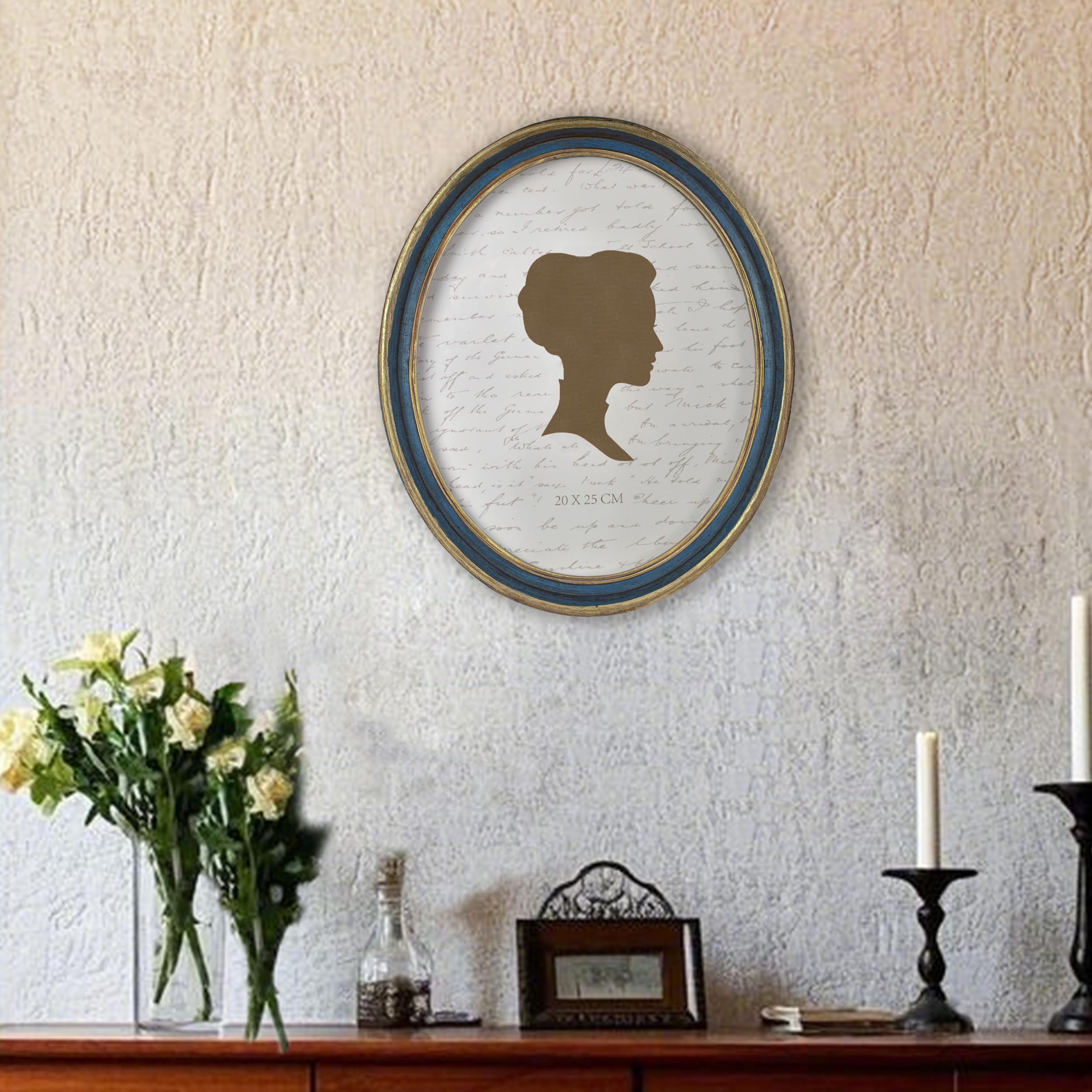 AELS 8x10 Inch Vintage Picture Frame, Elegant Antique Photo Frames with Glass Front, Photo Display, Tabletop Wall Hanging, Gift