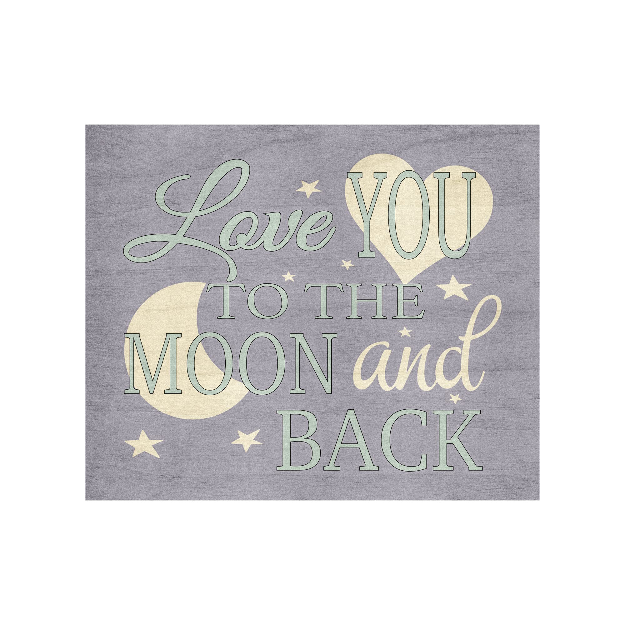 Jennygems Nursery Wall Decor, Love You To The Moon And Back, Children Bedroom Nursery Decor Wood Sign, Moon And Stars Baby Room