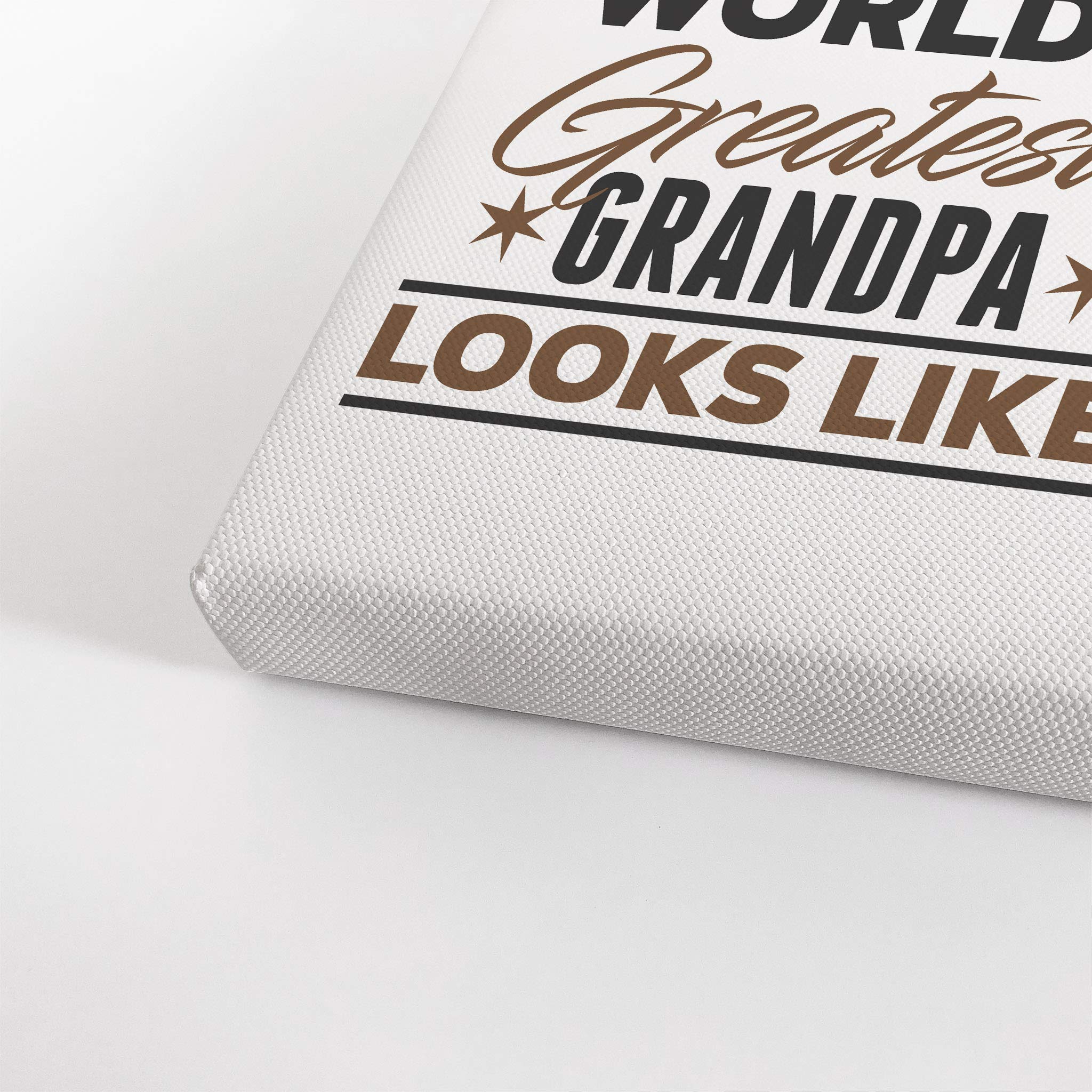Smile Art Design Custom Photo Print Canvas Print With Your Photo Personalized Photo The World'S Greatest Grandpa Gray Color Pers