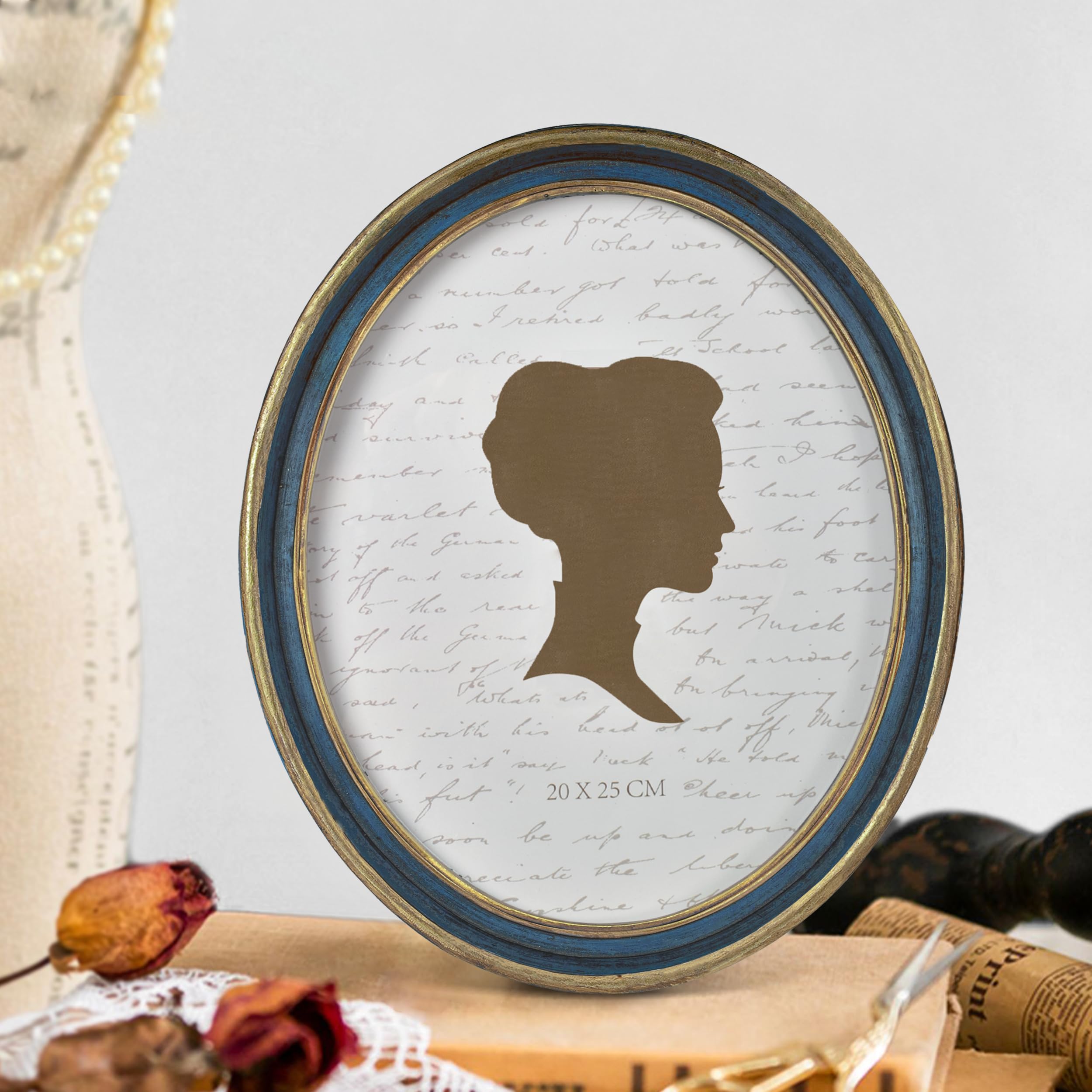 AELS 8x10 Inch Vintage Picture Frame, Elegant Antique Photo Frames with Glass Front, Photo Display, Tabletop Wall Hanging, Gift