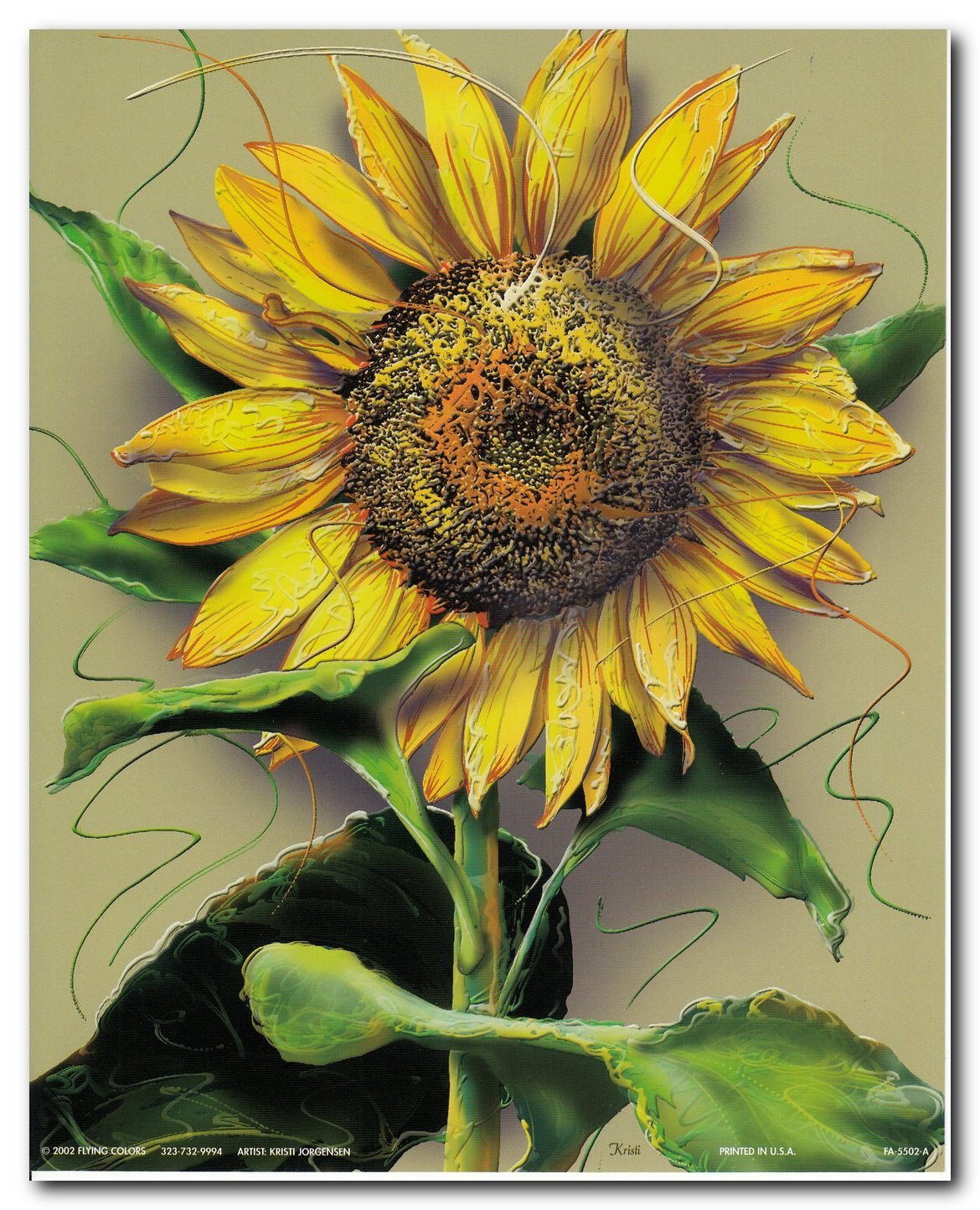 Sunflower Flower Floral Wall Decor Art Print Poster (16X20)