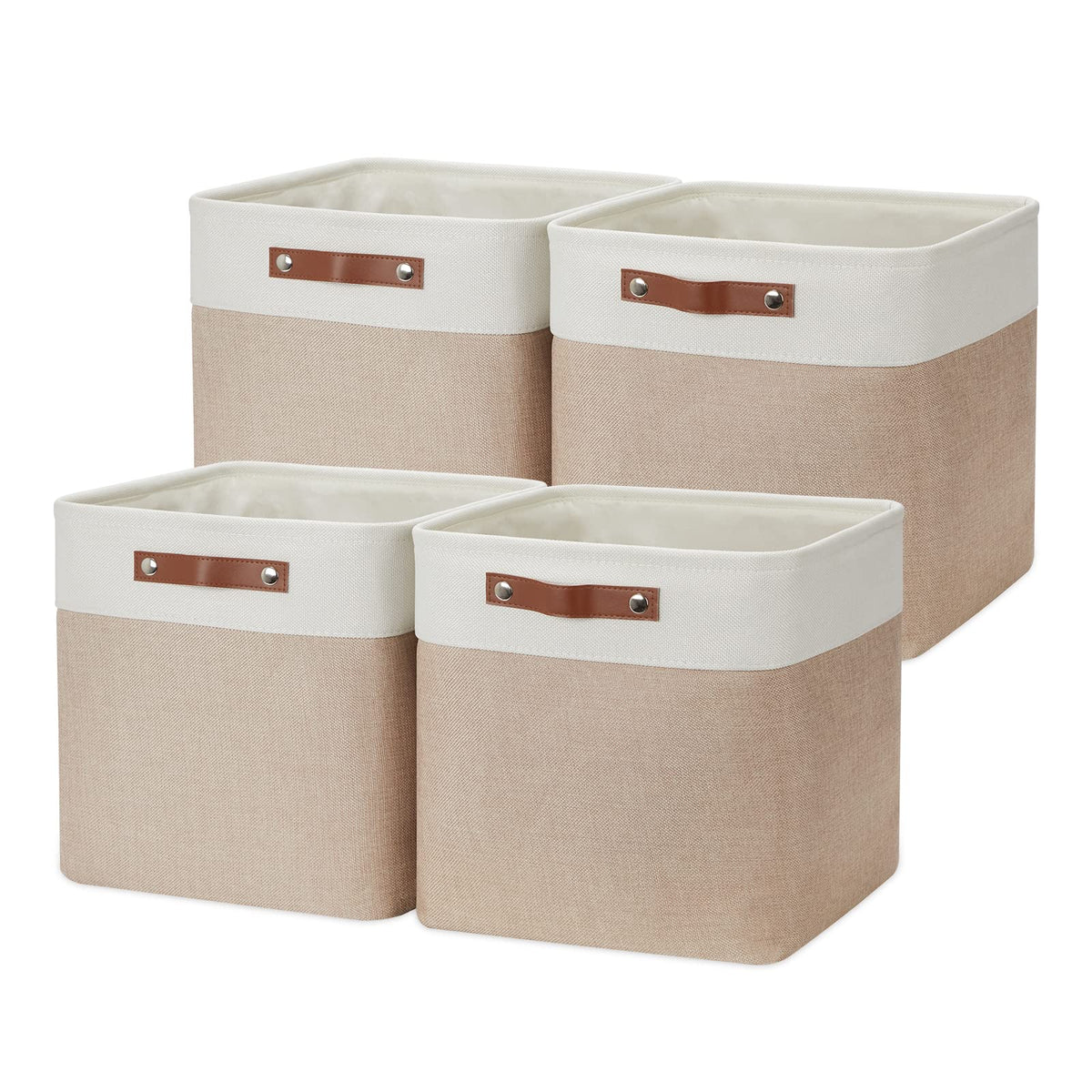 Dullemelo Fabric Storage Cubes,13 Inch Cube Stroage Bins For Empty Gift Basket,Toy Nursery Storage Linen Closet Organizers And S
