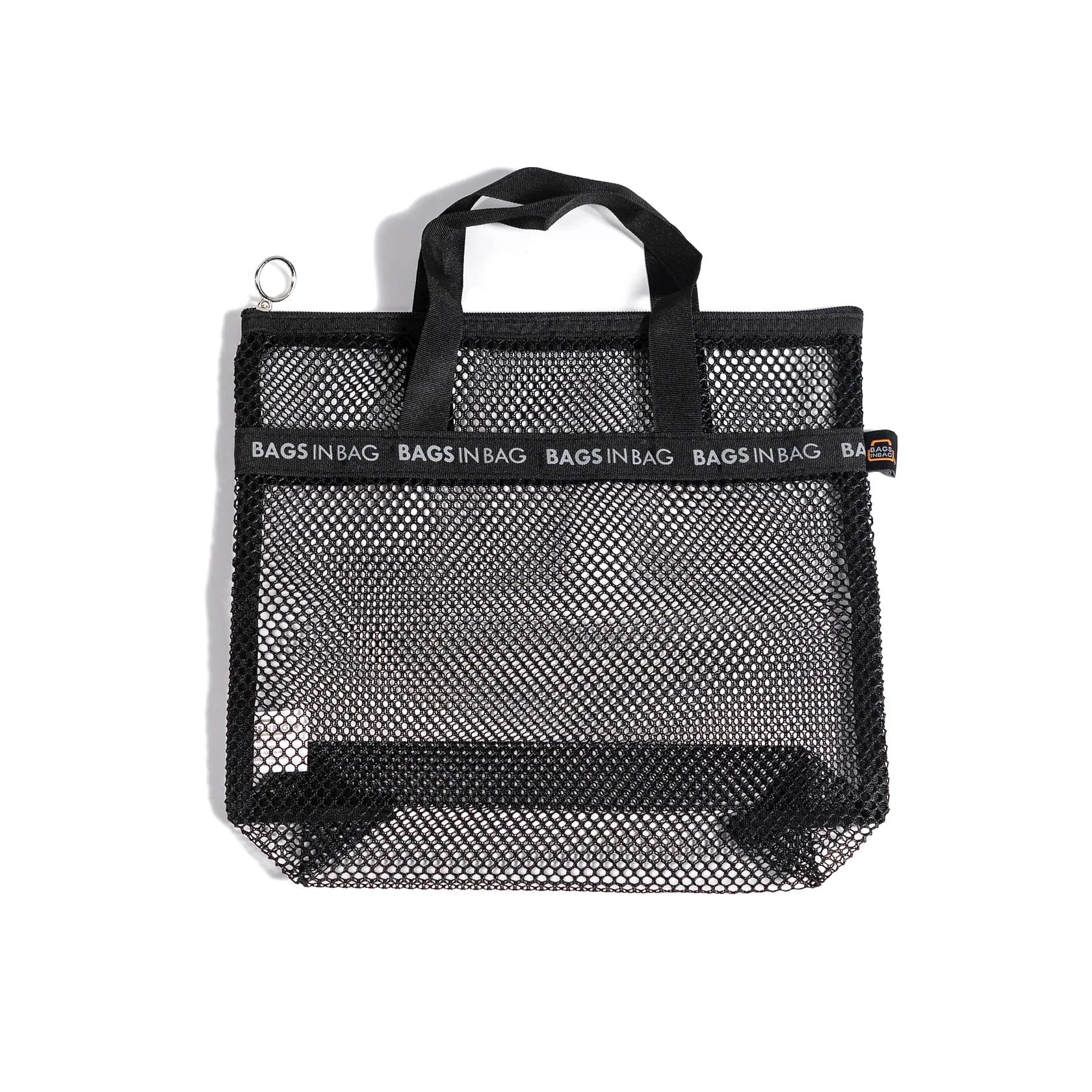 Mesh Travel Shower Caddy Tote Bag For Gym, Swim, Dorms, Bathrooms | 12''X12''X 3.5'' | Black