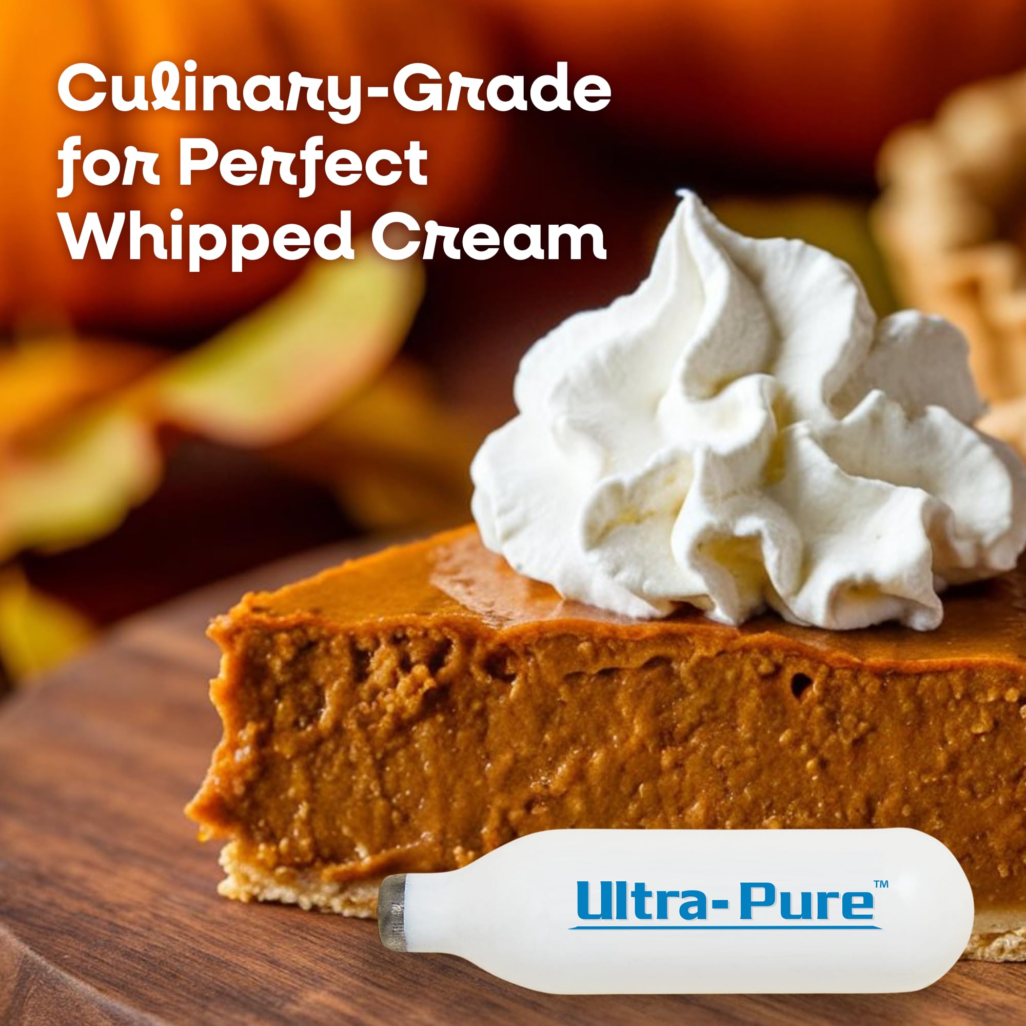 Ultra-Purewhip Whipped Cream Chargers | Whipped Cream Cartridges For Whipped Cream, Desserts & Cocktails | Fits With Any Standar