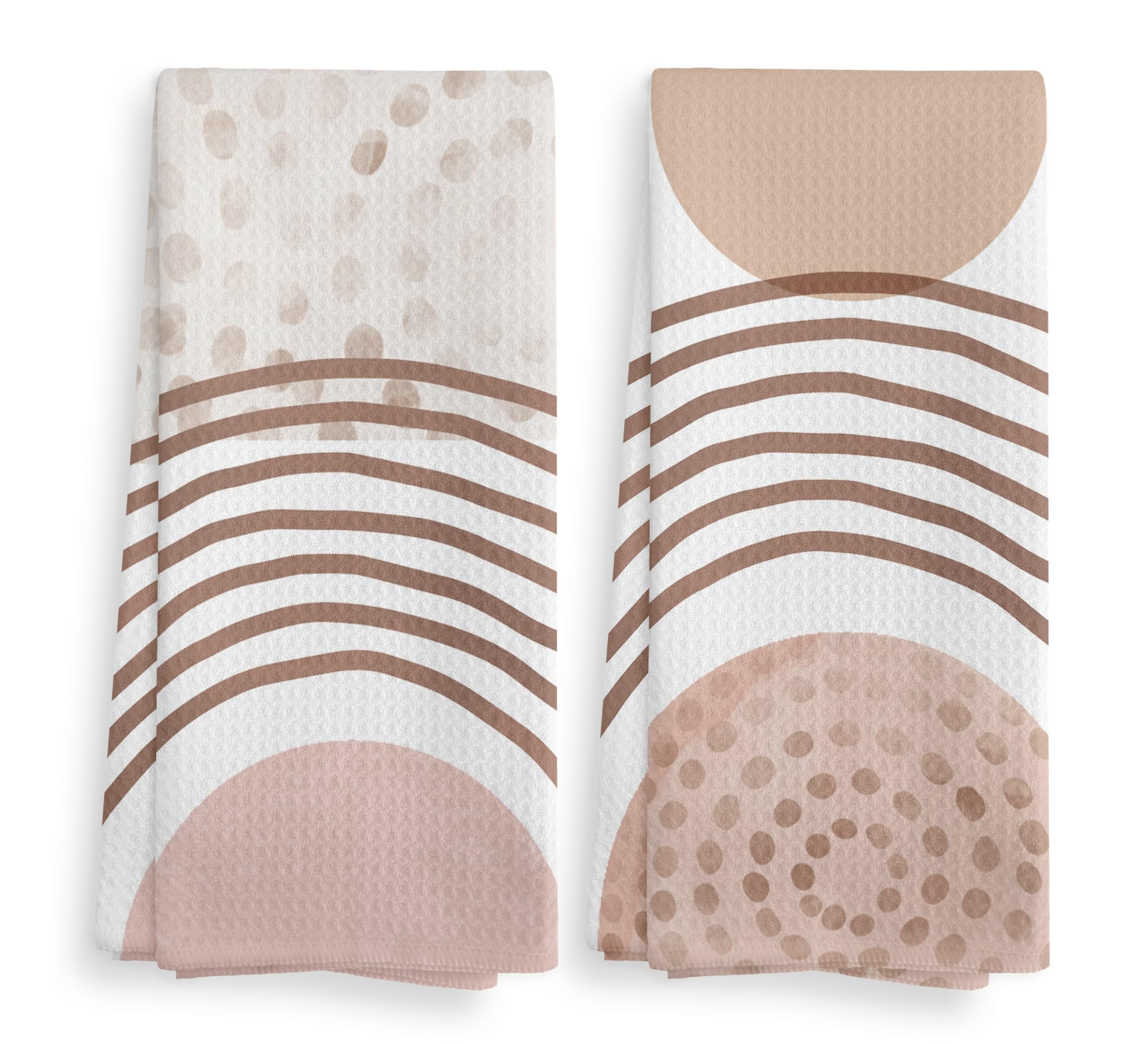 NOQL Boho Pink Kitchen Towels and Dishcloths Set of 2, Absorbent Hand Towels, Drying Cloth Hand Towels Tea Towels for Bathroom K