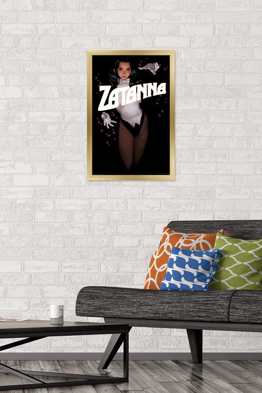 Trends International Dc Comics - Zantanna - Alex Ross Portrait Wall Poster, 14.725'' X 22.375'', Gold Framed Version