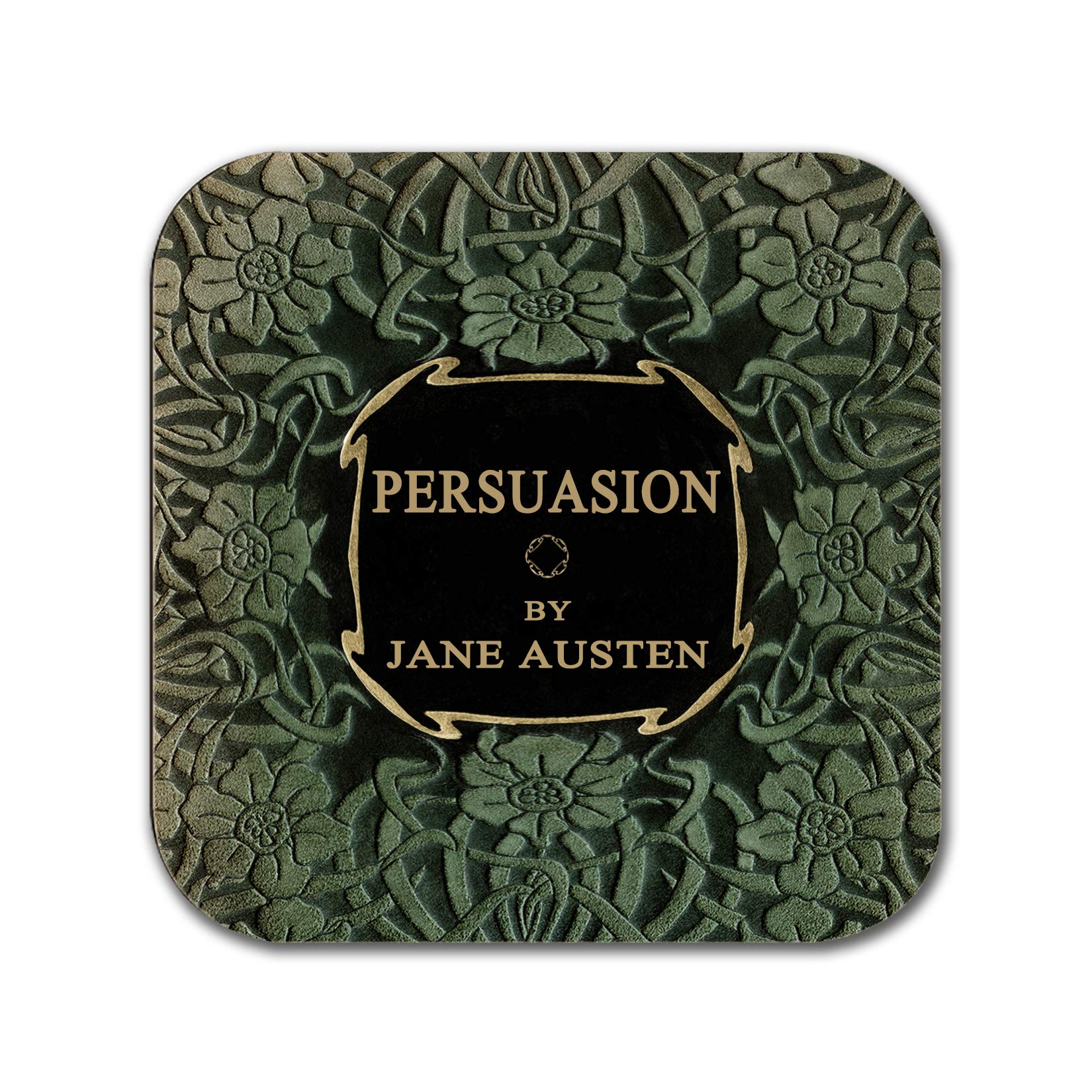 6 Coasters with Complete Novels of Jane Austen Six Coffee Mug Coasters with Complete Novels of Jane Austen's Book Designs. (Book Title)
